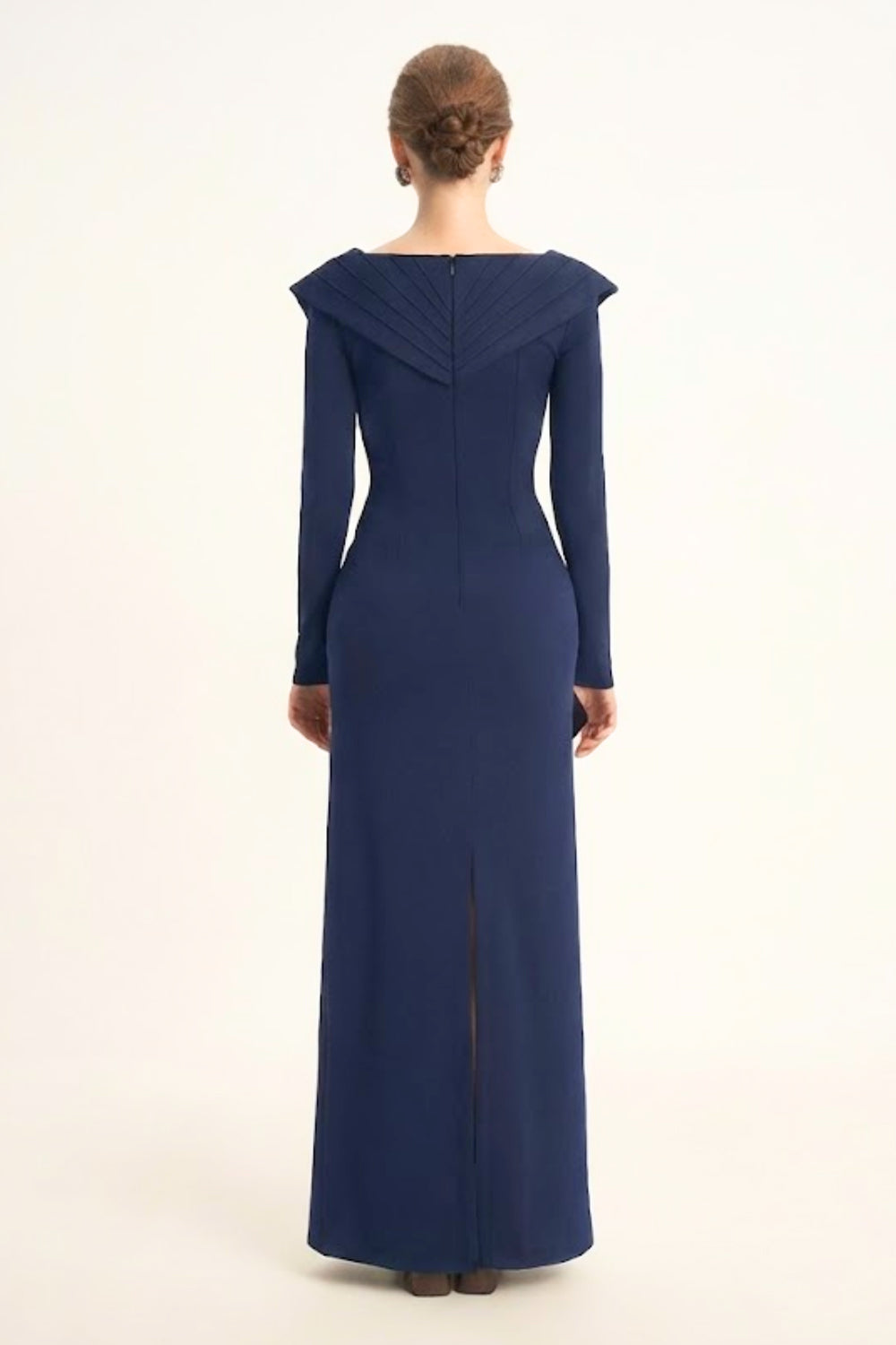 Mirer - Salvia Sheath Ponte Knit Maxi Dress