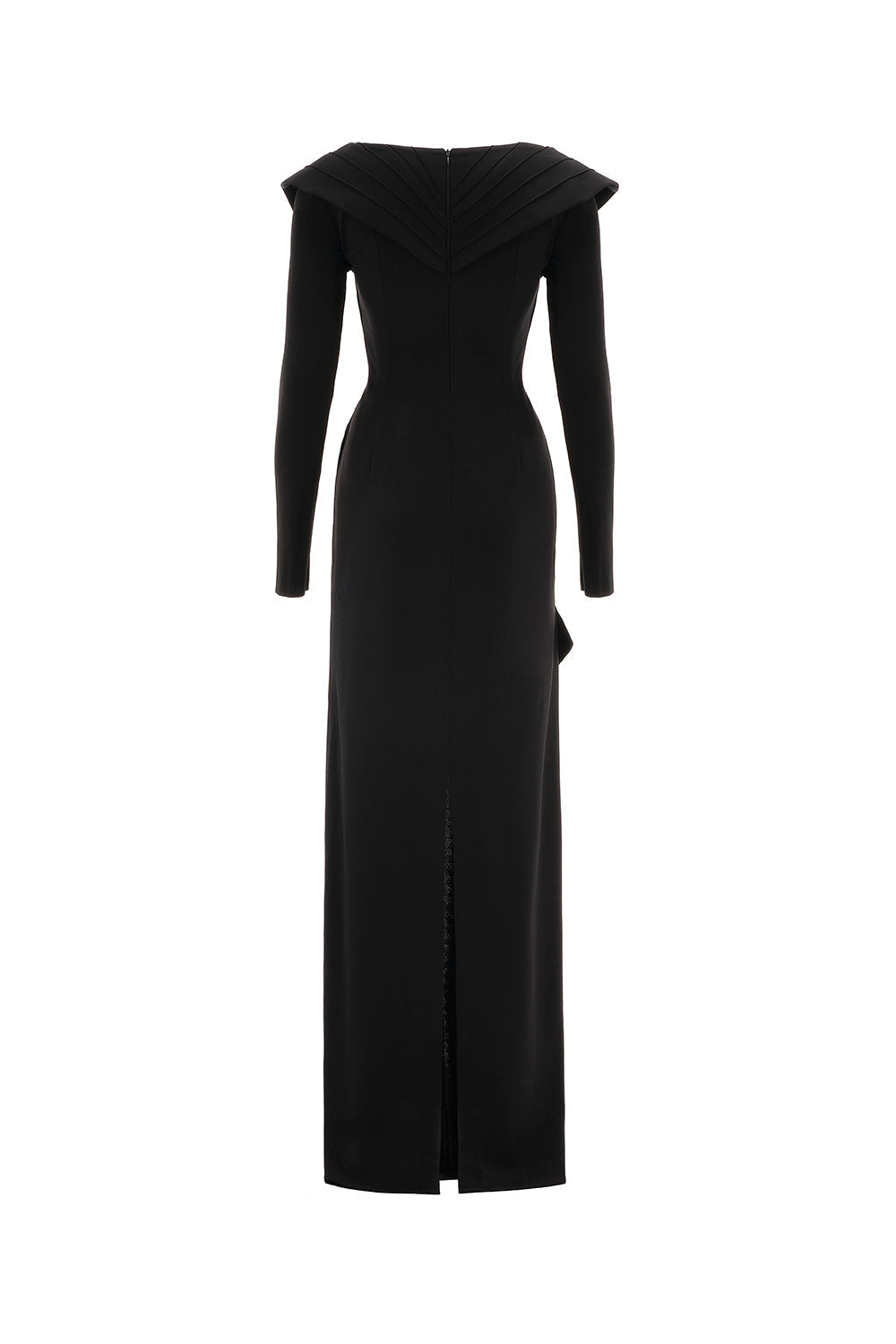 Mirer - Salvia Sheath Ponte Knit Maxi Dress