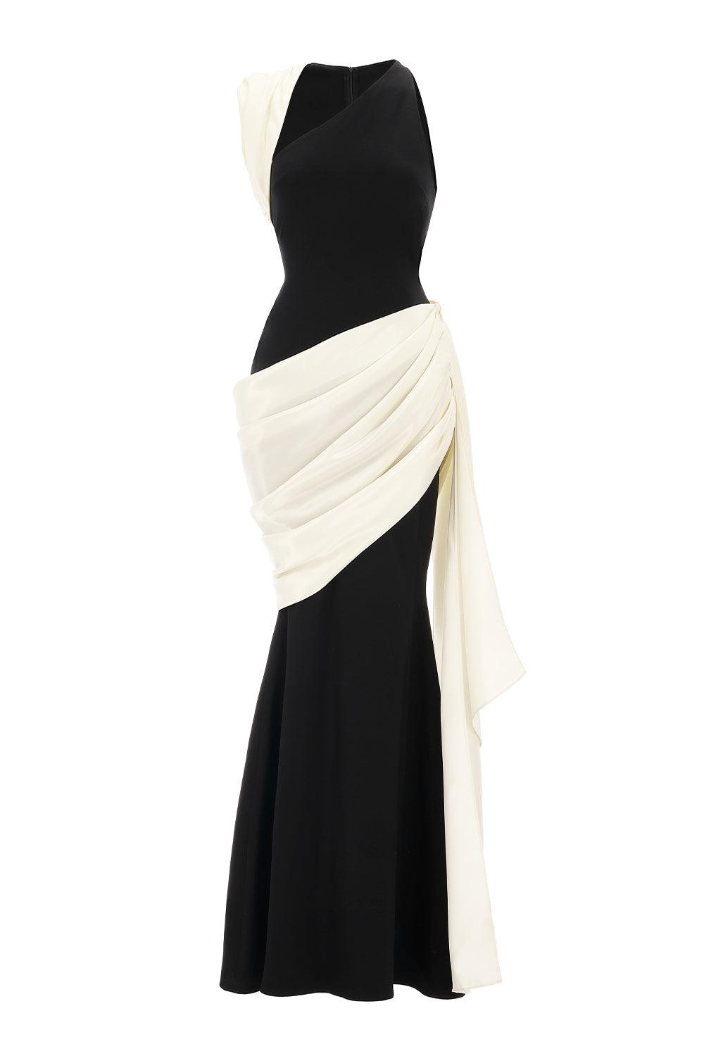 Mirer - Poppy Mermaid Ponte Knit Maxi Dress