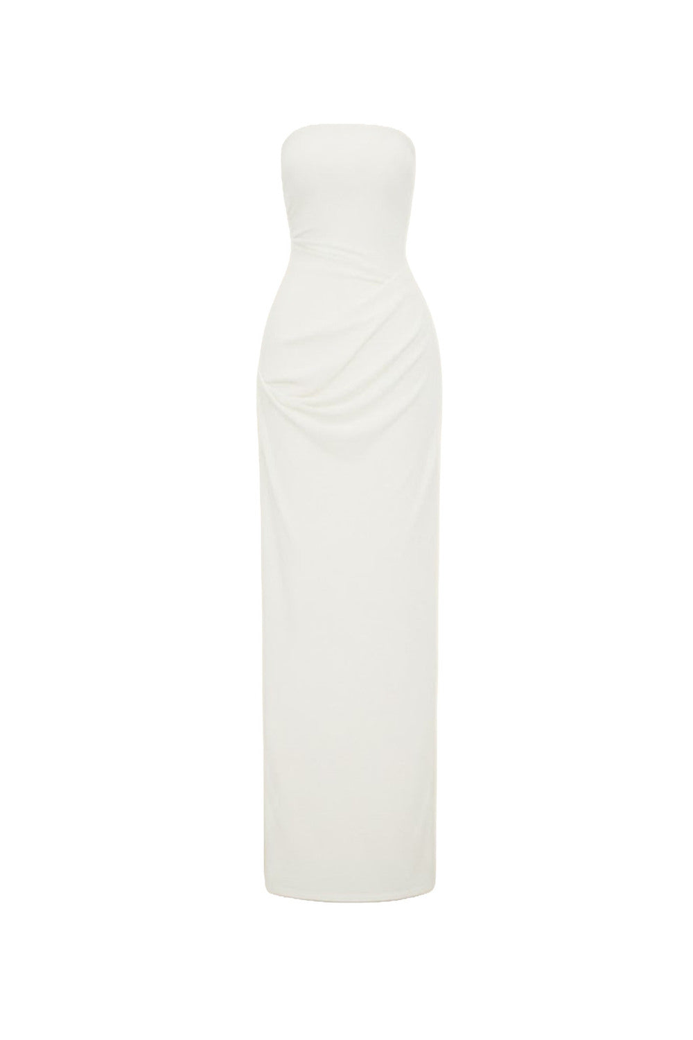 Mirer - Pansy Sheath Elastance Jersey Maxi Dress With Cape