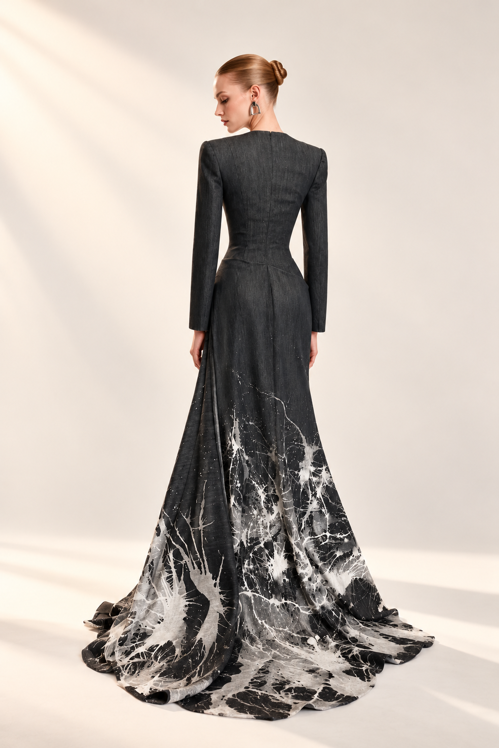 Marble Drape Mermaid Dress