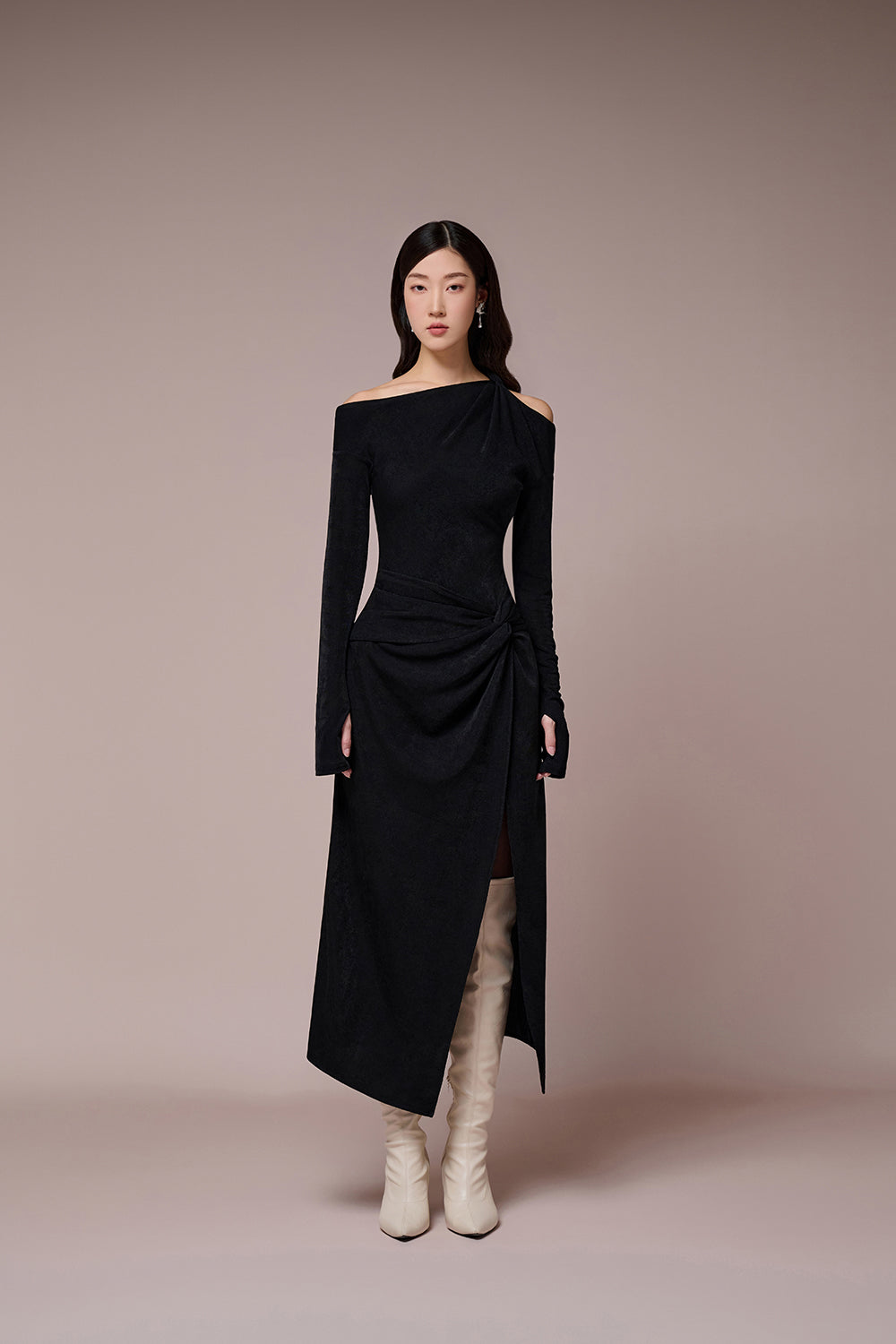 Emilia Off-the-shoulder Pencil Dress