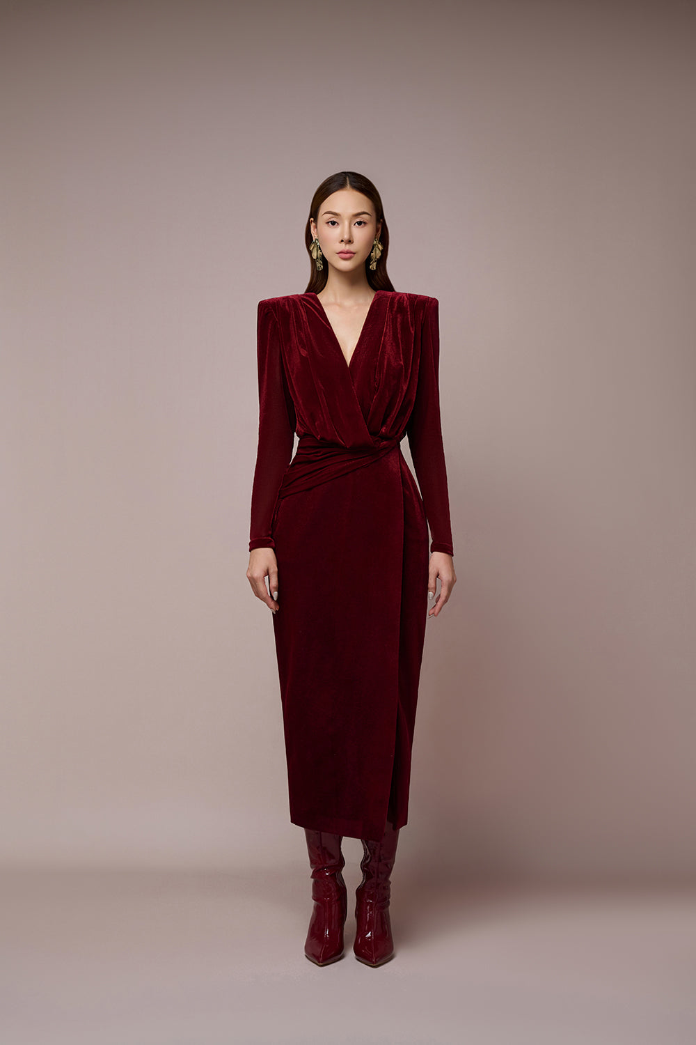 Julia Wine Pencil Dress