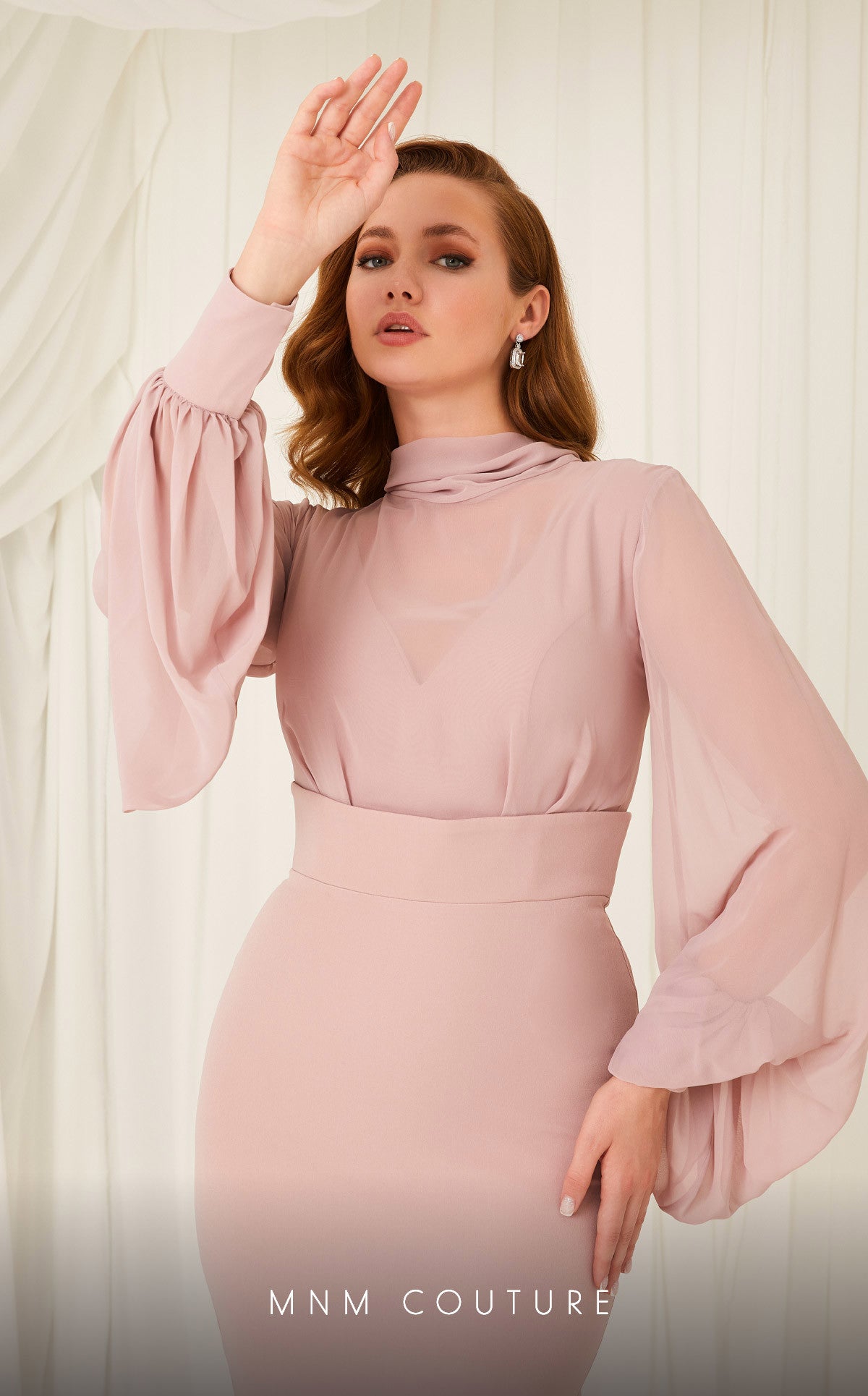 Illusion High Neckline Mermaid Gown 2637B