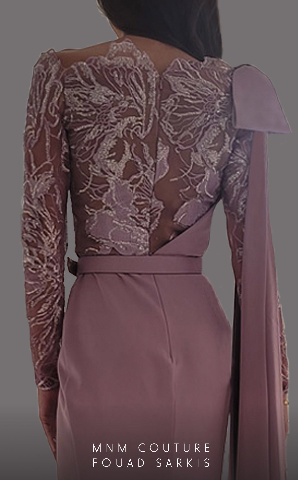 Side Caped Crepe Formal Dress 2688