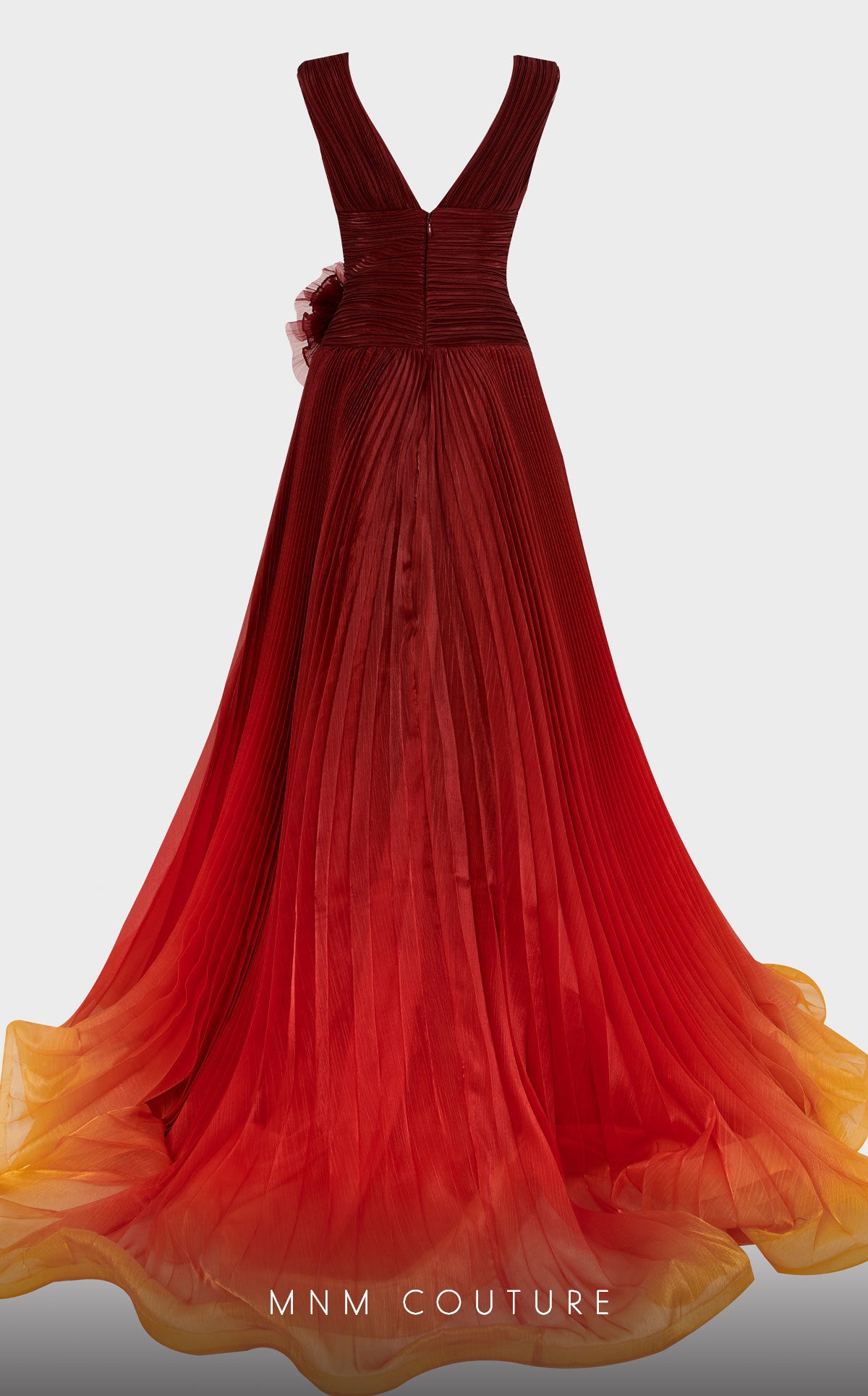 V-Neck Pleated Prom Gown 2708
