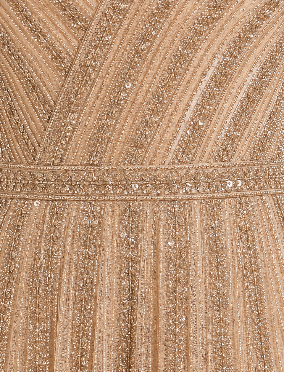 V-Neck Beaded Dress with Long Cape Sleeves | 28835