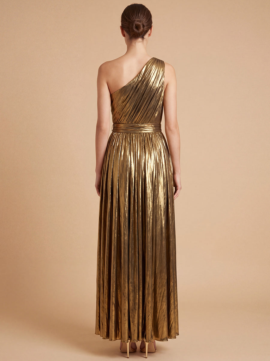 One Shoulder Metallic Dress | 28844