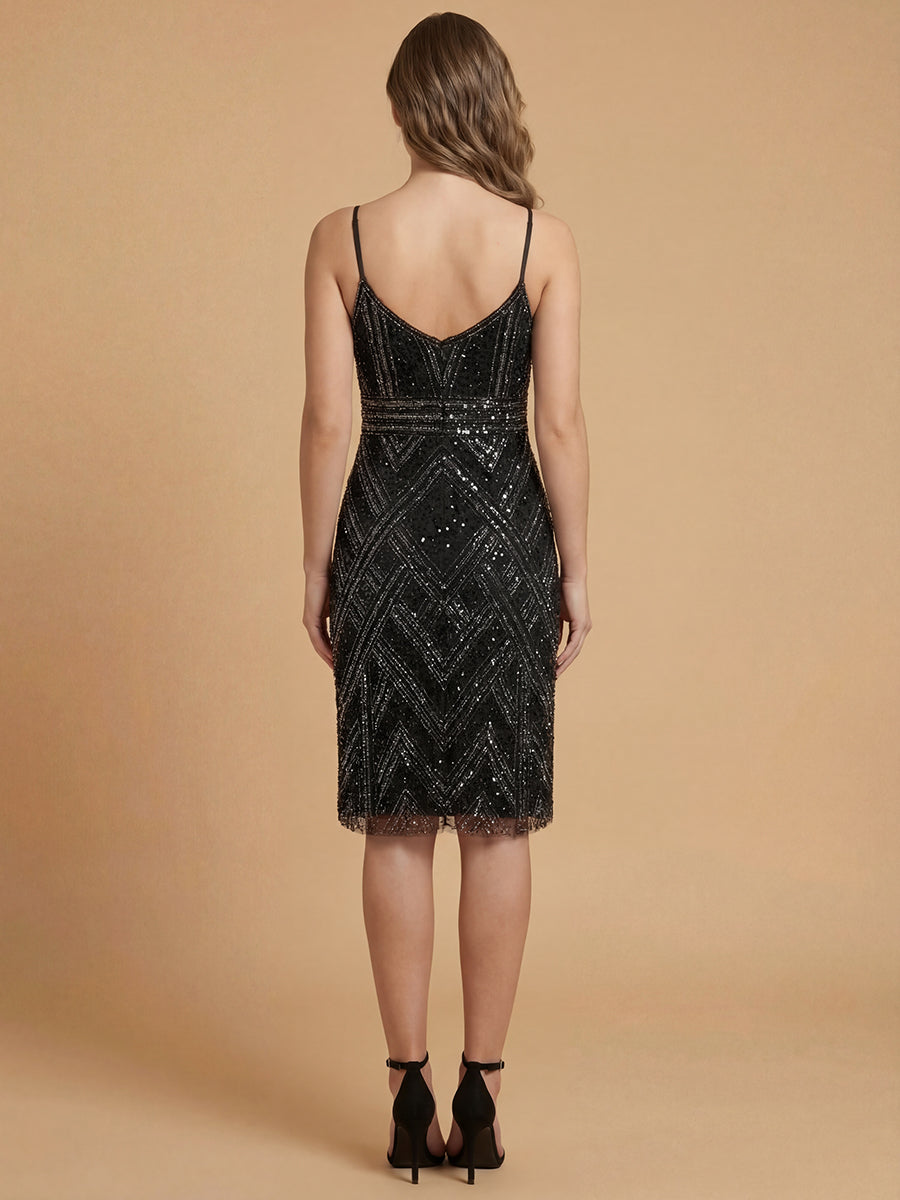 Lara 28860 - Beaded Flounce Dress