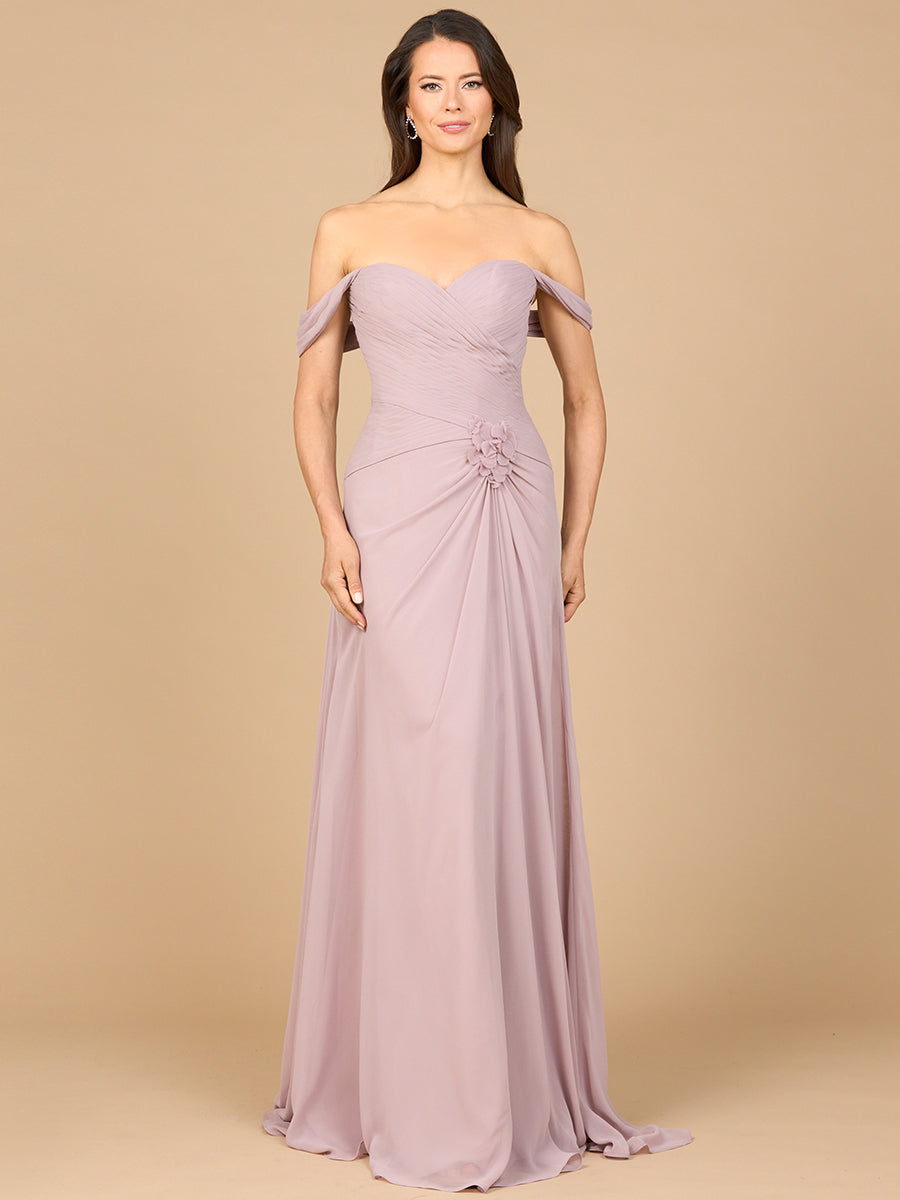 Off Shoulder Chiffon Dress 28911