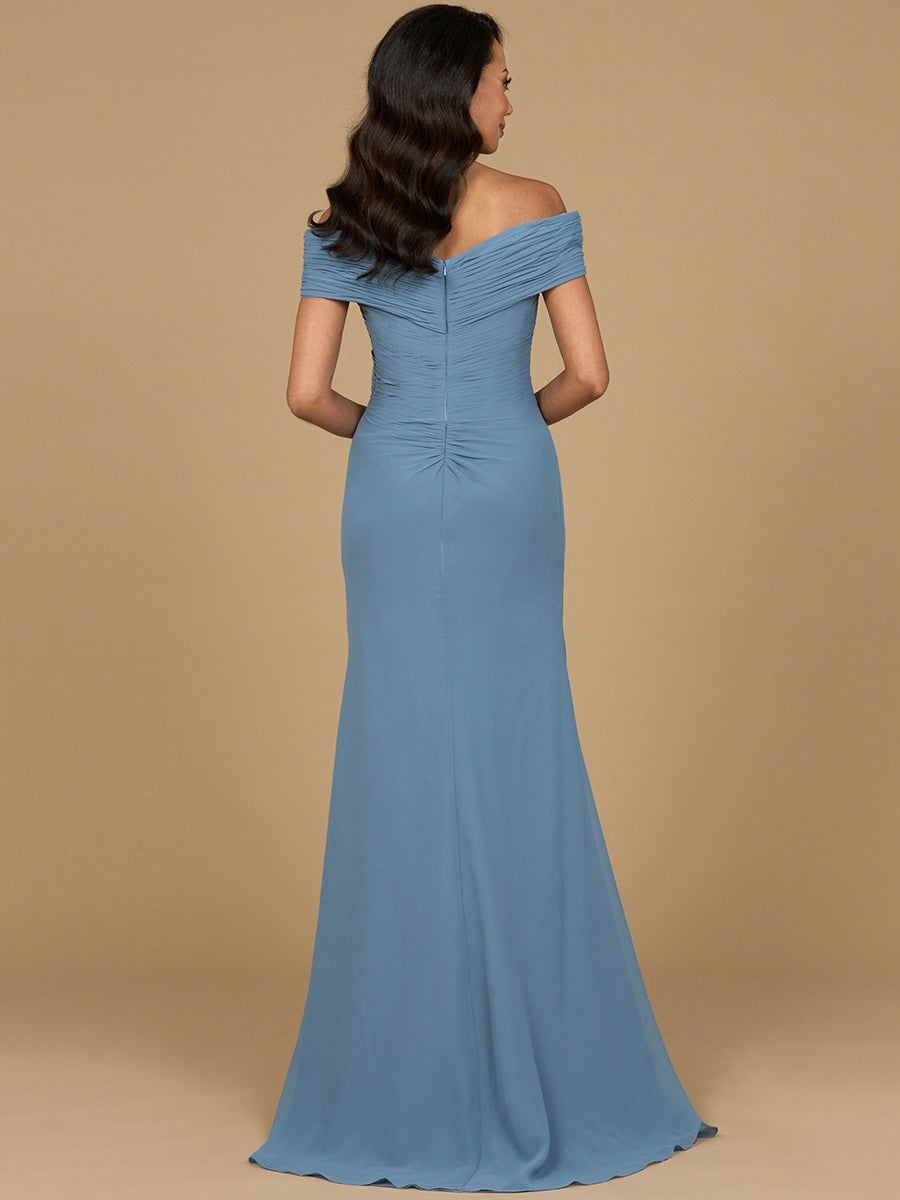 Off Shoulder Elegant Chiffon Gown 28912