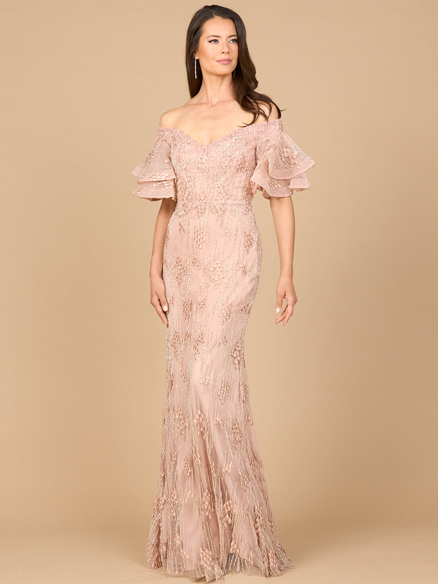 Off Shoulder Mermaid Gown 28935