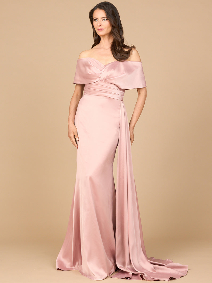 Off Shoulder Satin Dress 28945