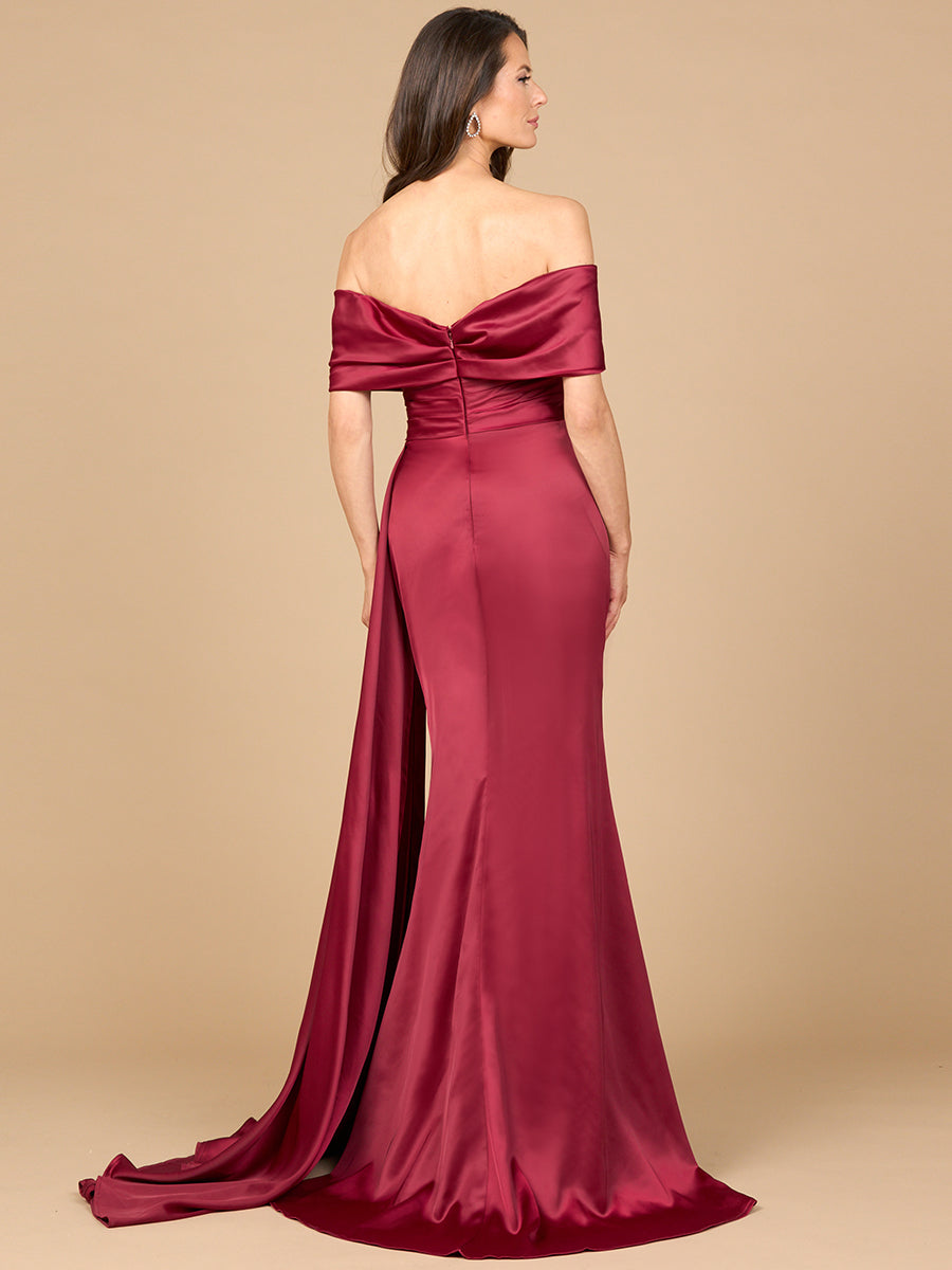 Off Shoulder Satin Dress 28945