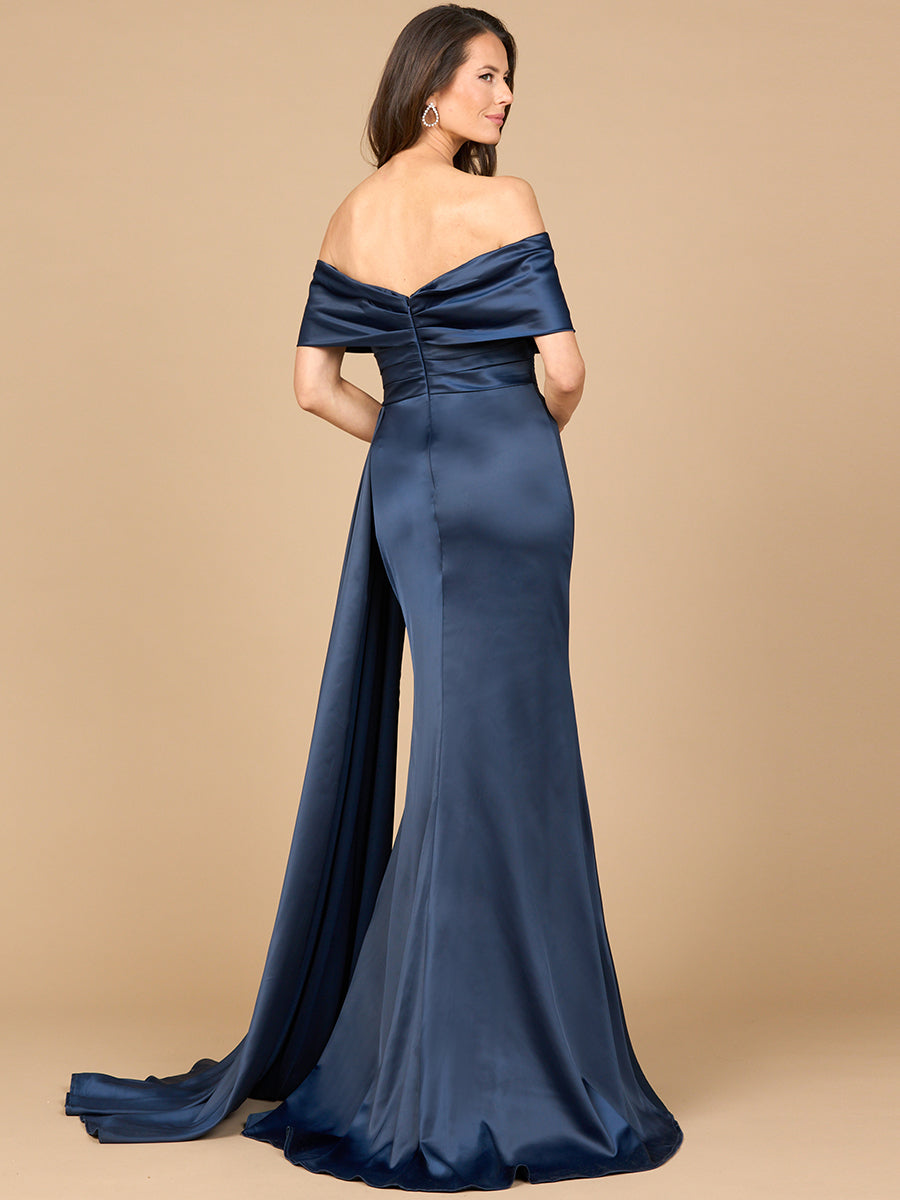 Off Shoulder Satin Dress 28945