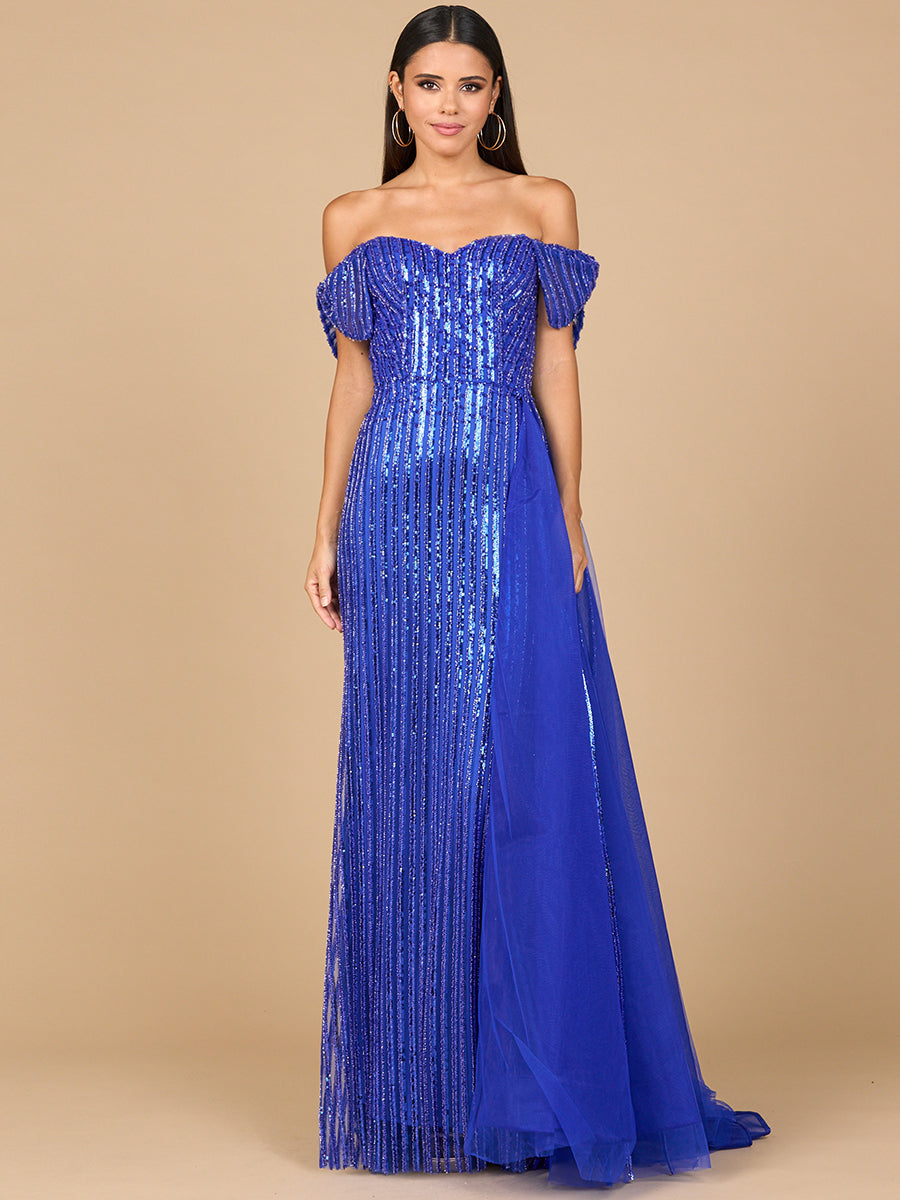 Off Shoulder Fitted Gown 28959