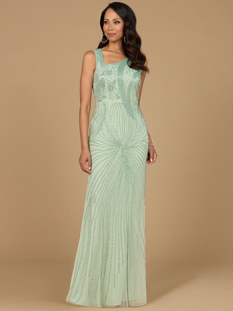 Asymmetrical, Beaded Gown 28976