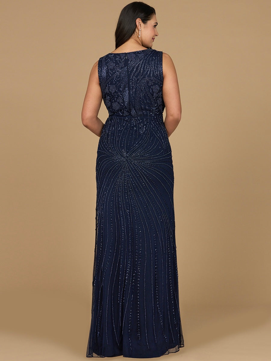 Asymmetrical, Beaded Gown 28976