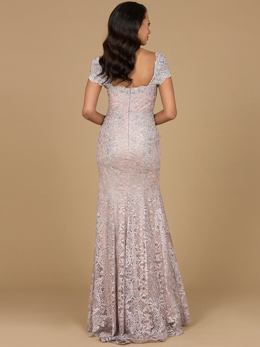 Fitted Lace Mermaid Gown 28980
