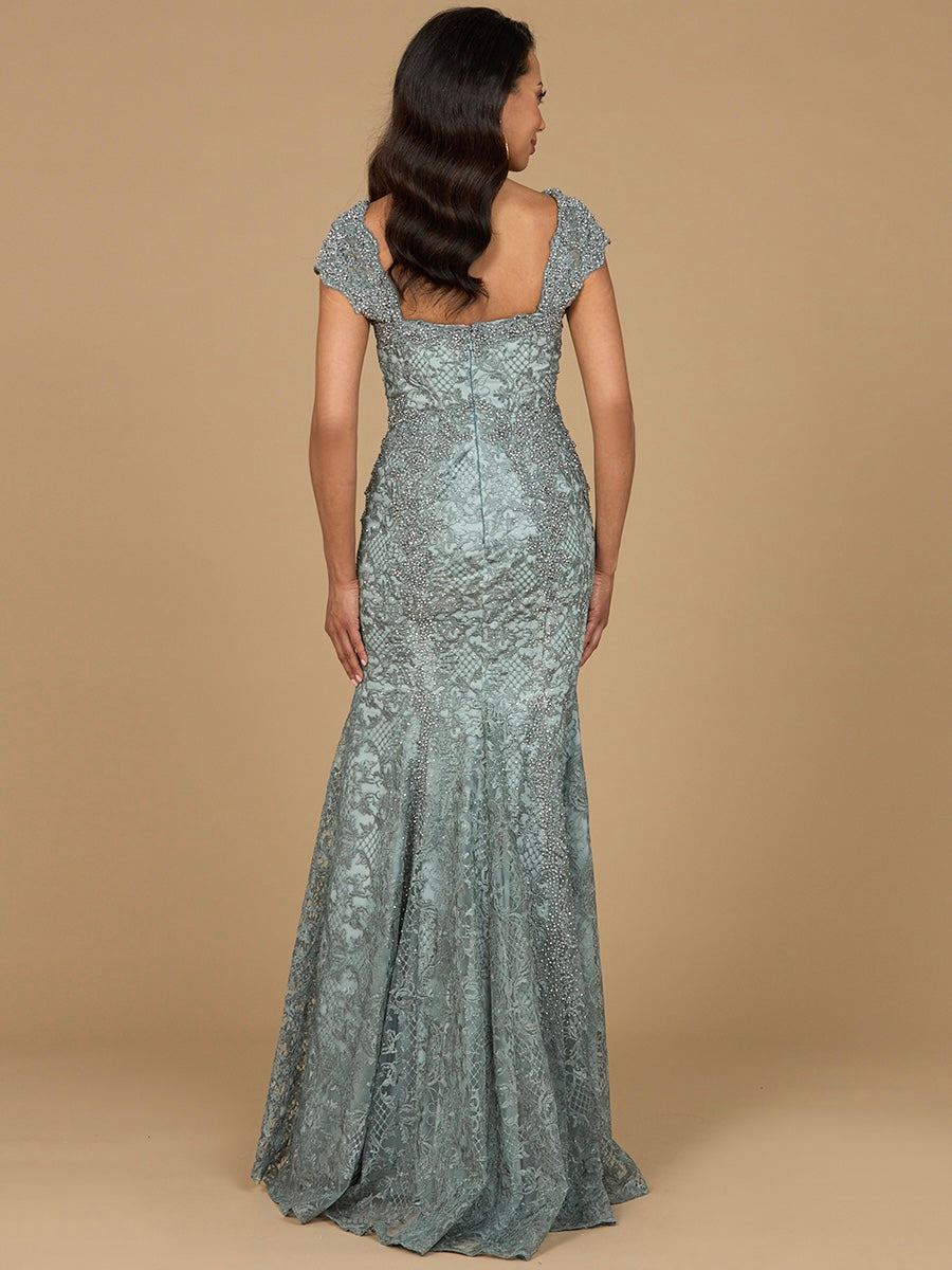 Fitted Lace Mermaid Gown 28980
