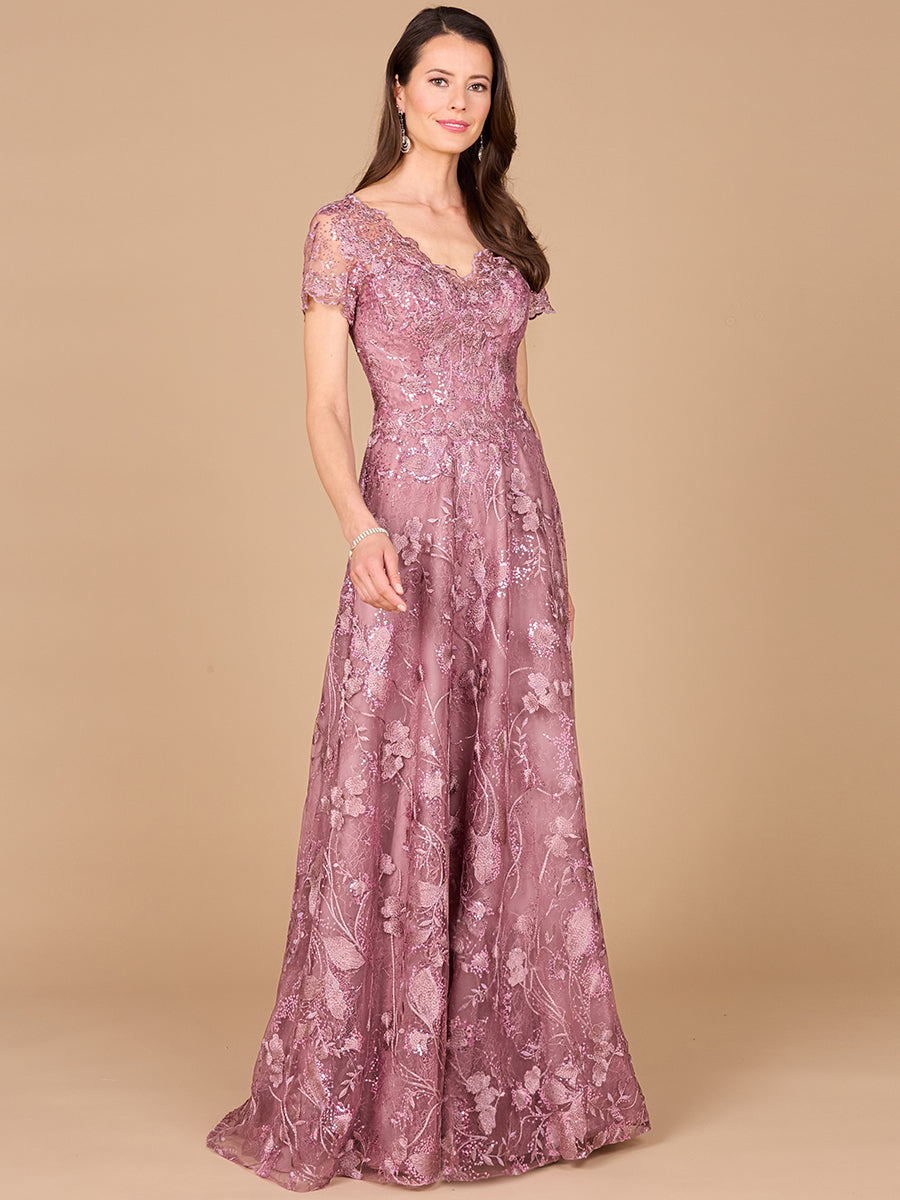 Tonal Lace Ballgown 29017