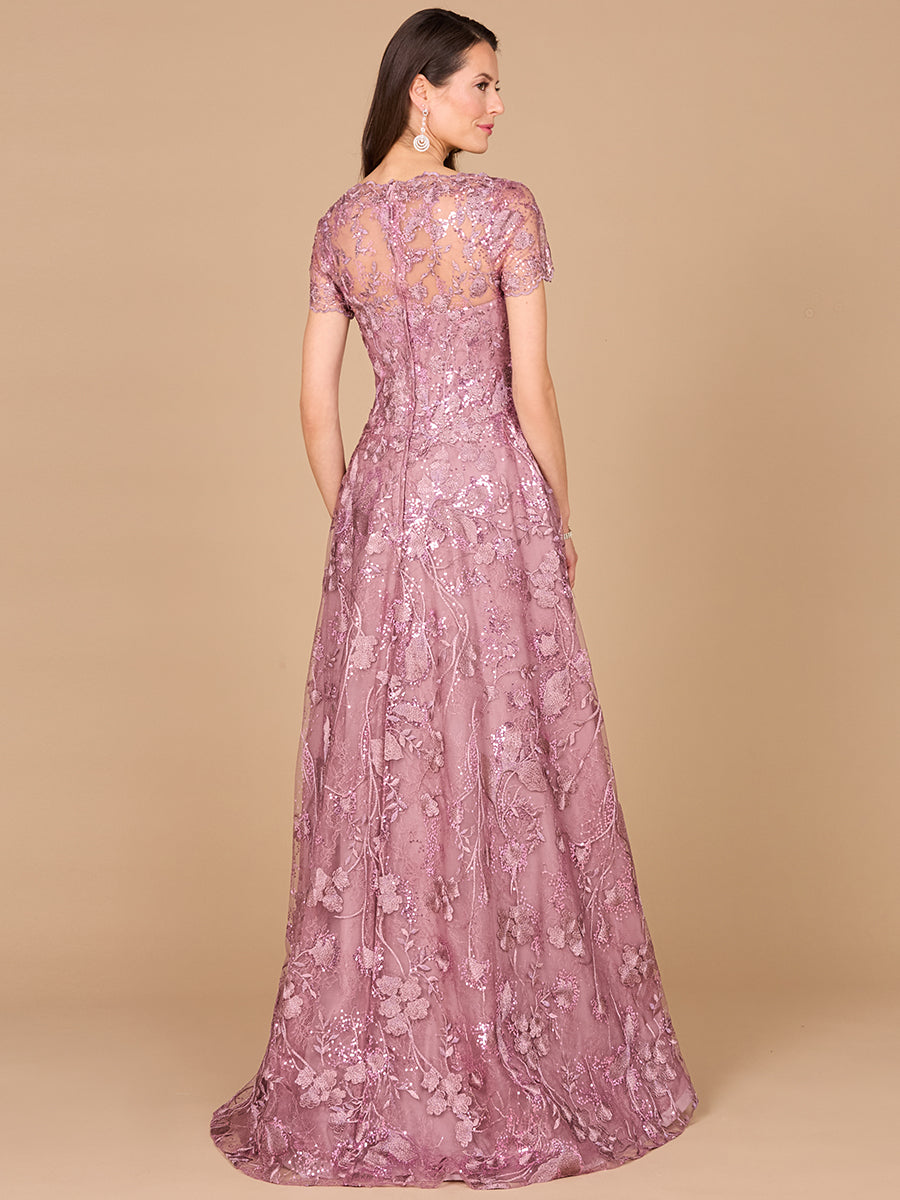 Tonal Lace Ballgown 29017