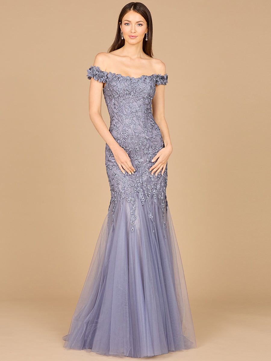 Off Shoulder Mermaid Gown 29021
