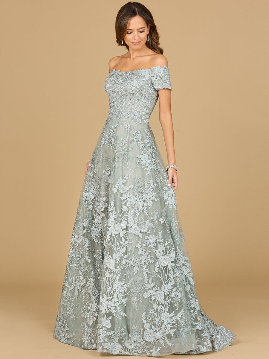 Off Shoulder A-Line Gown 29122