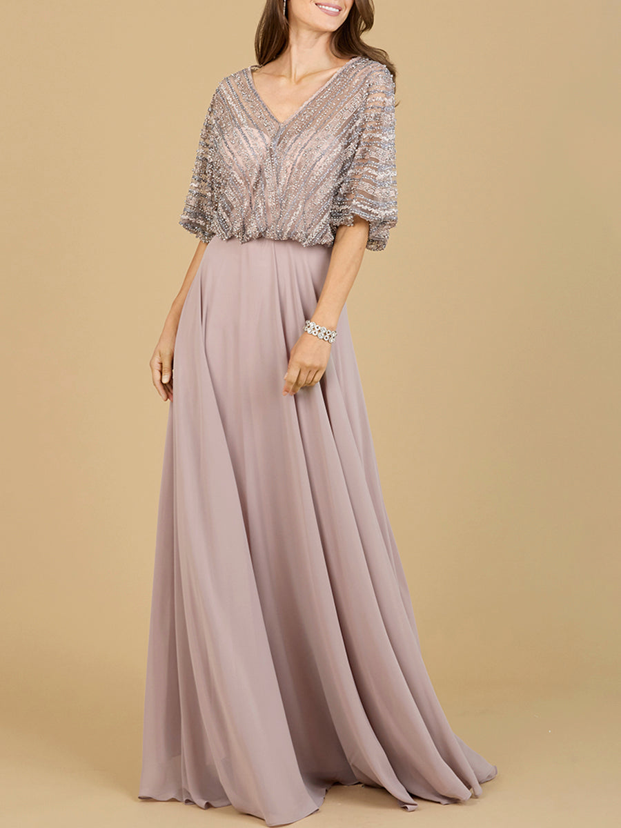 Chiffon A-line Long Gown 29187
