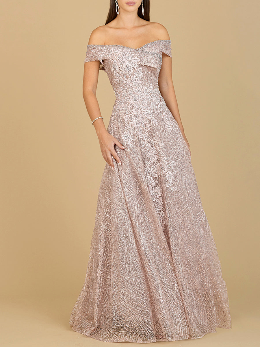 Off Shoulder A-Line Gown 29191