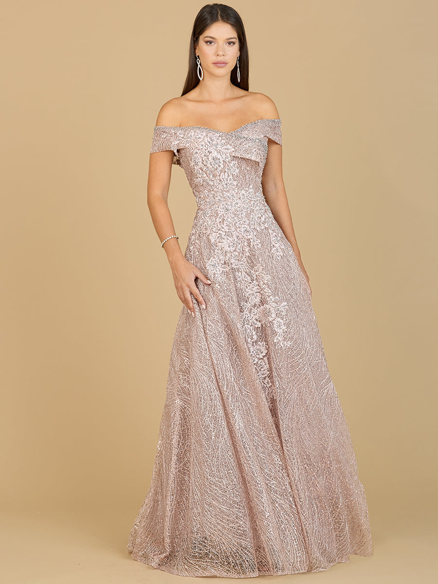 Off Shoulder A-Line Gown 29191