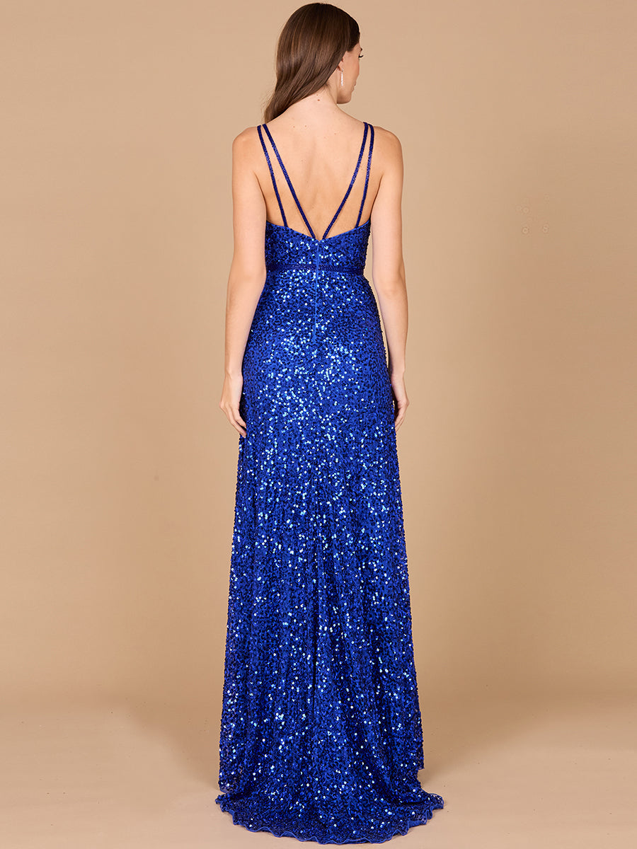 Beaded Prom Dress with High Slit 29322