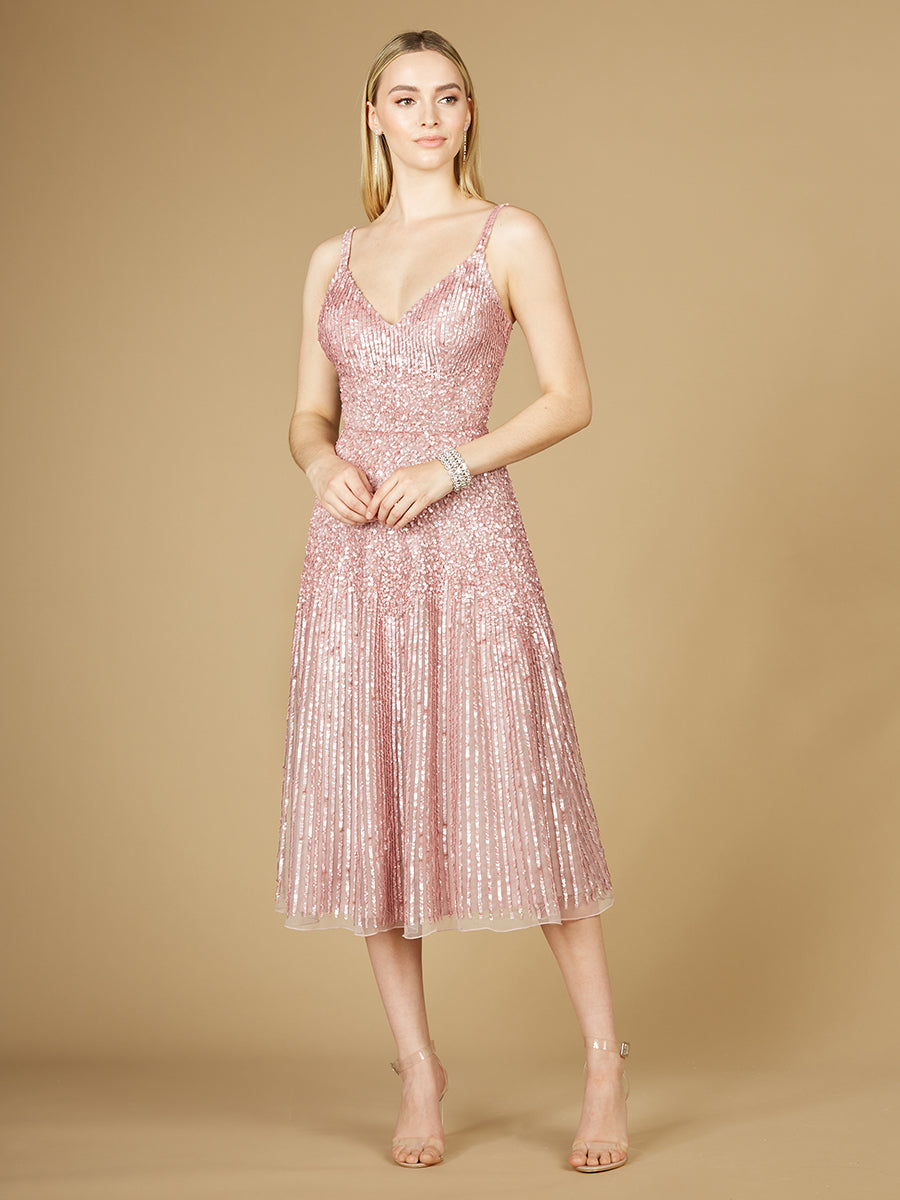 Flowing, Sequin Midi Dress 29347