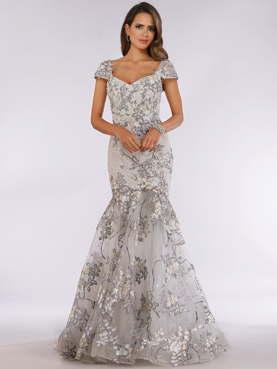 Cap Sleeve Mermaid Gown 29642