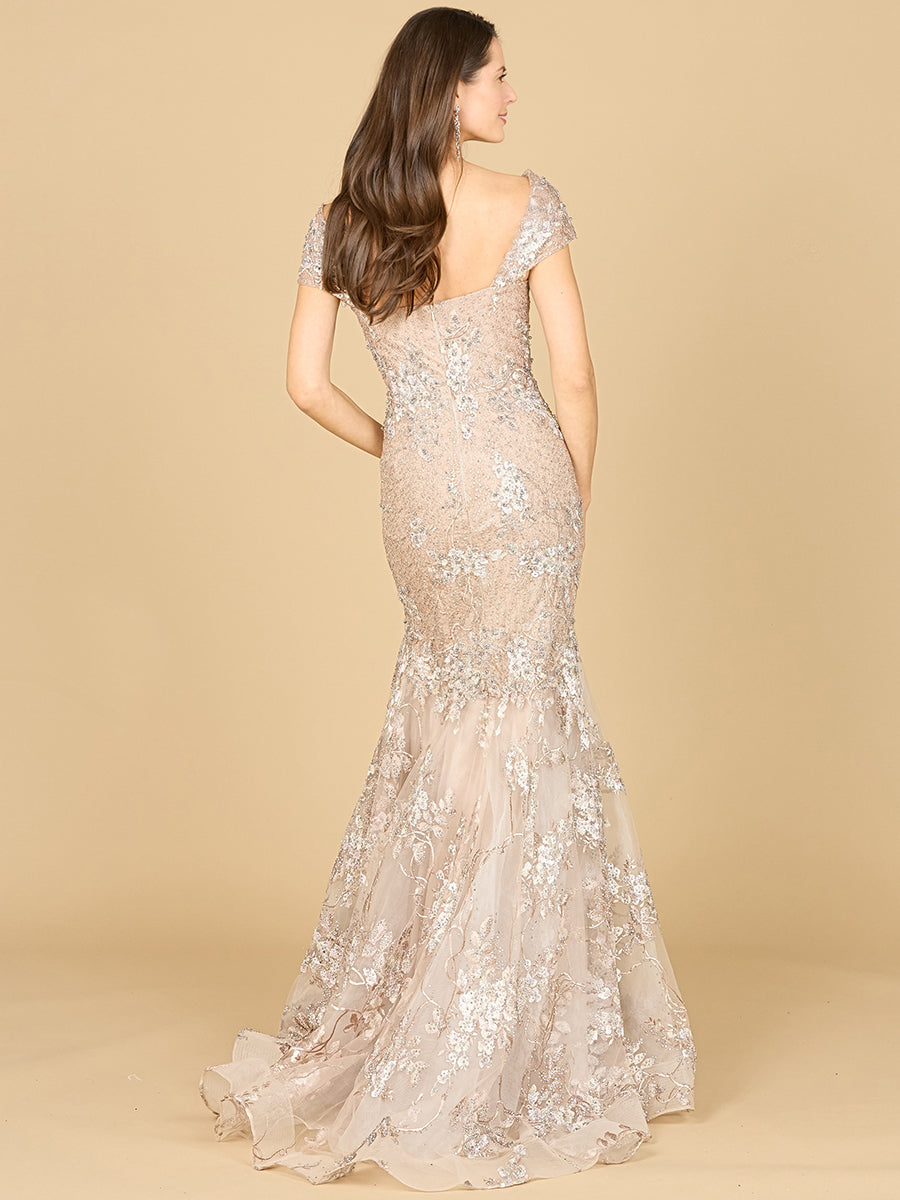 Cap Sleeve Mermaid Gown 29642