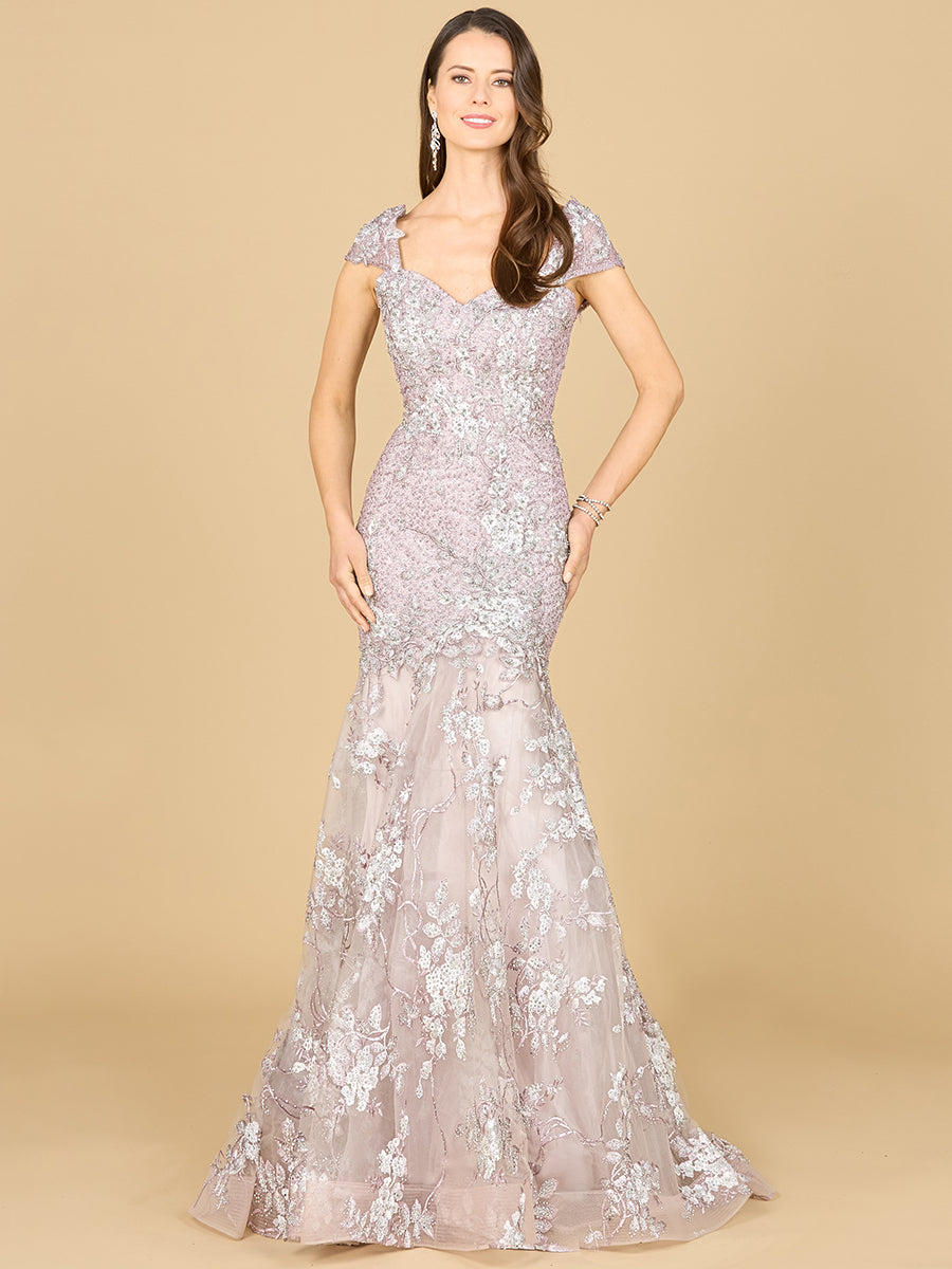 Cap Sleeve Mermaid Gown 29642