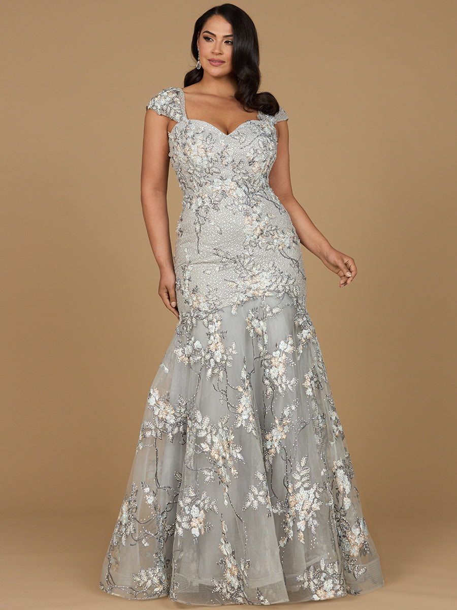 Cap Sleeve Mermaid Gown 29642