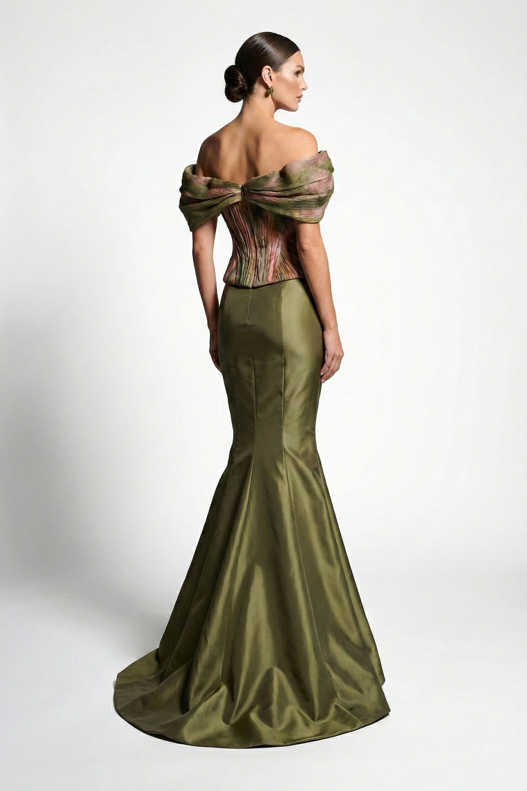 Fouad Sarkis F02981A Sculptural Couture Evening Gown