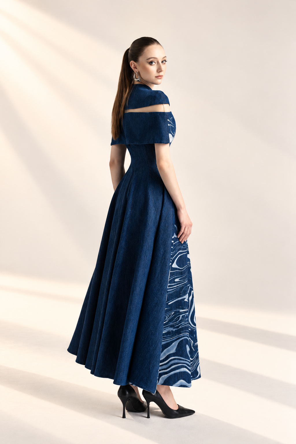 Denim Cape Dress