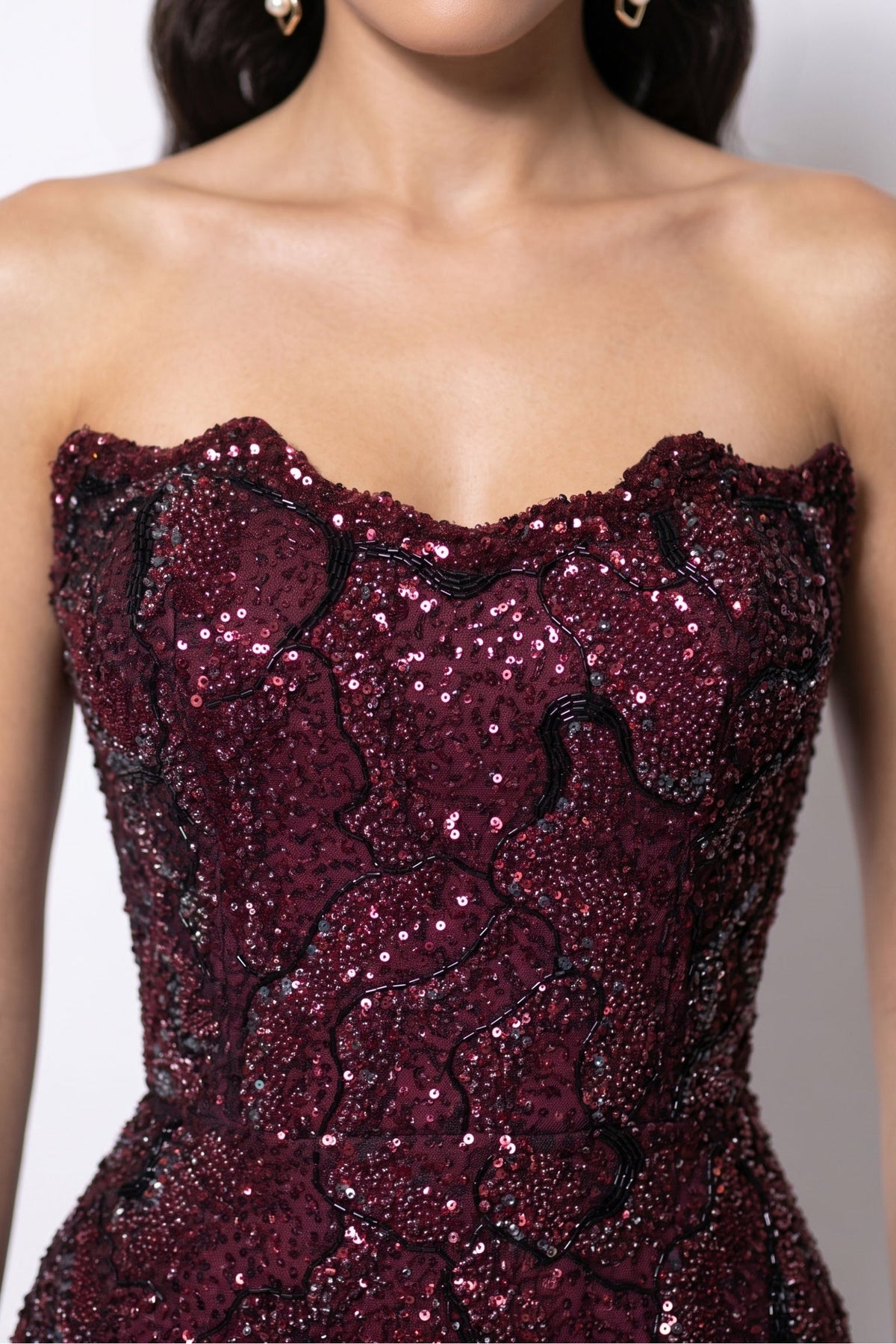 Fouad Sarkis F03018 Bold Elegant Couture Statement Gown