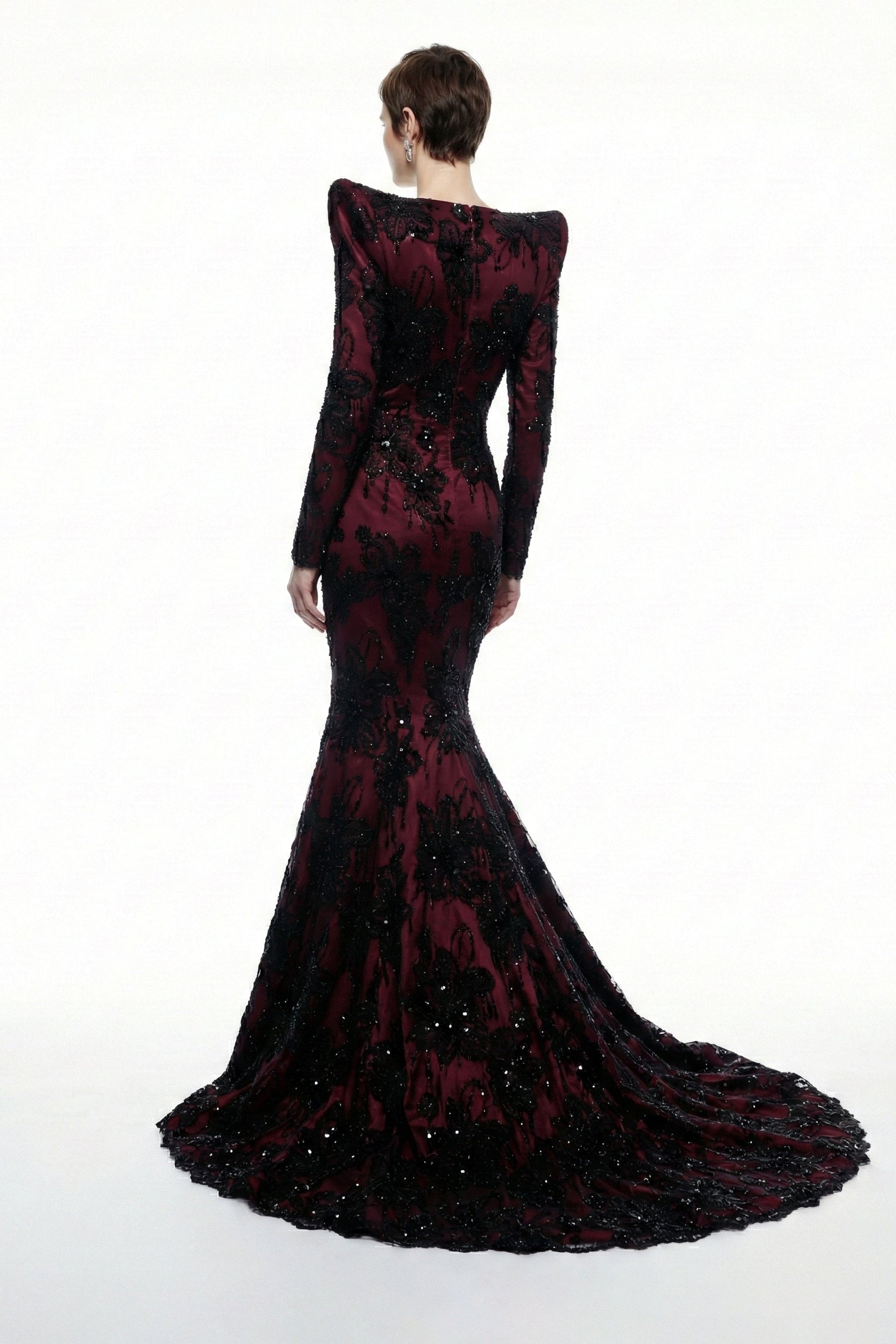 Fouad Sarkis F03022 Embroidered Floral Mermaid Gown