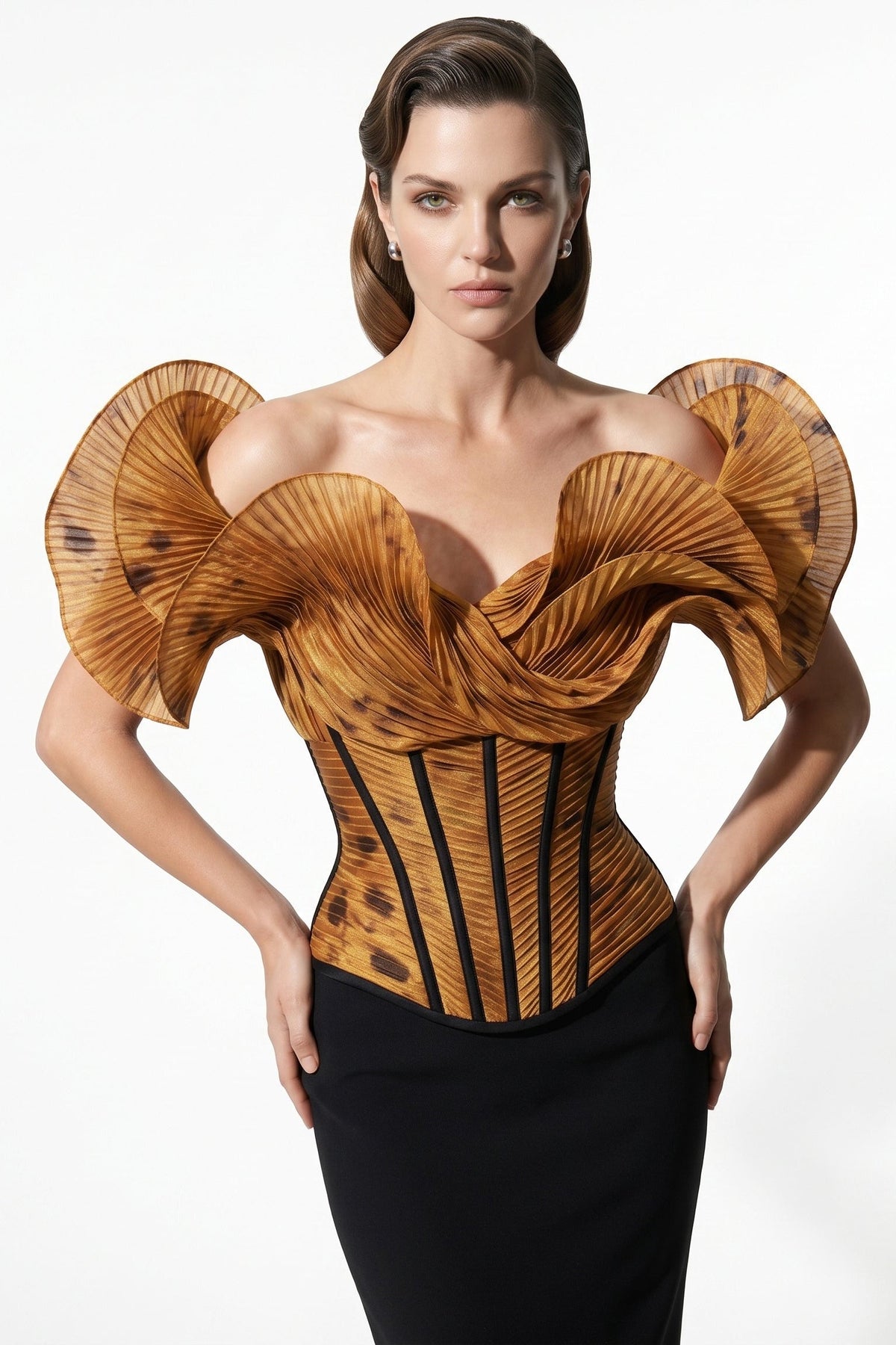 Fouad Sarkis F03032 Couture Evening Gown