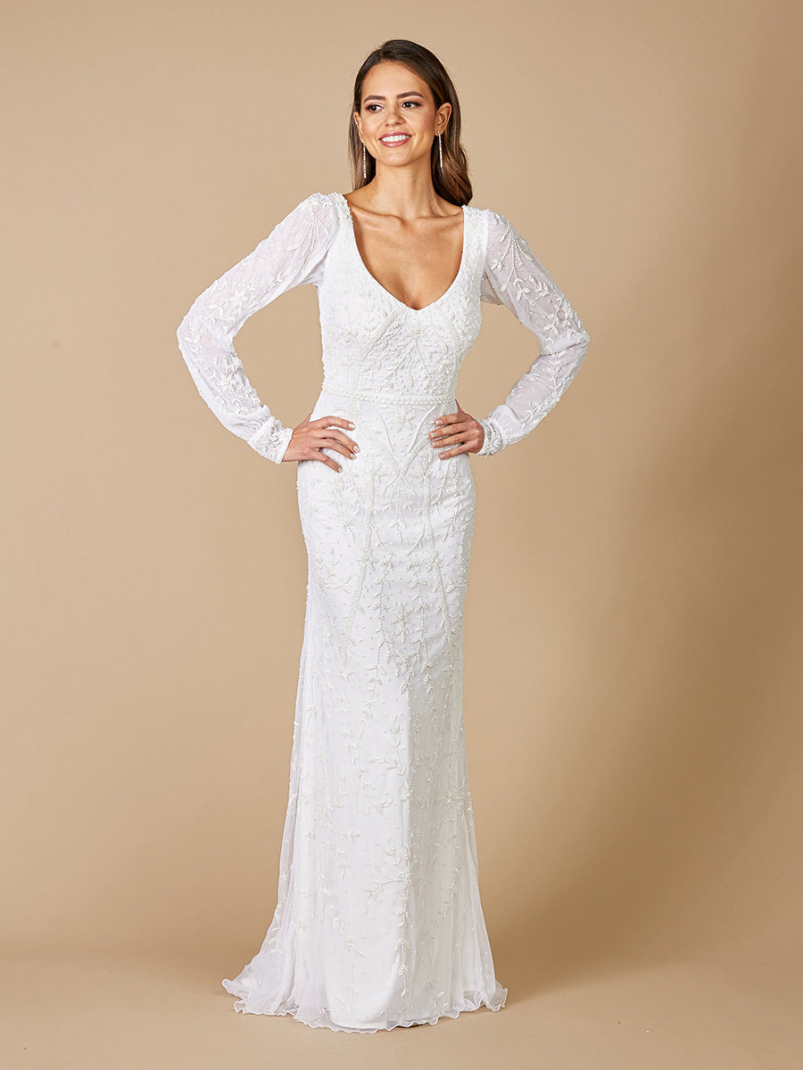 Lara Gigi Romantic Long Sleeve Wedding Dress 51079