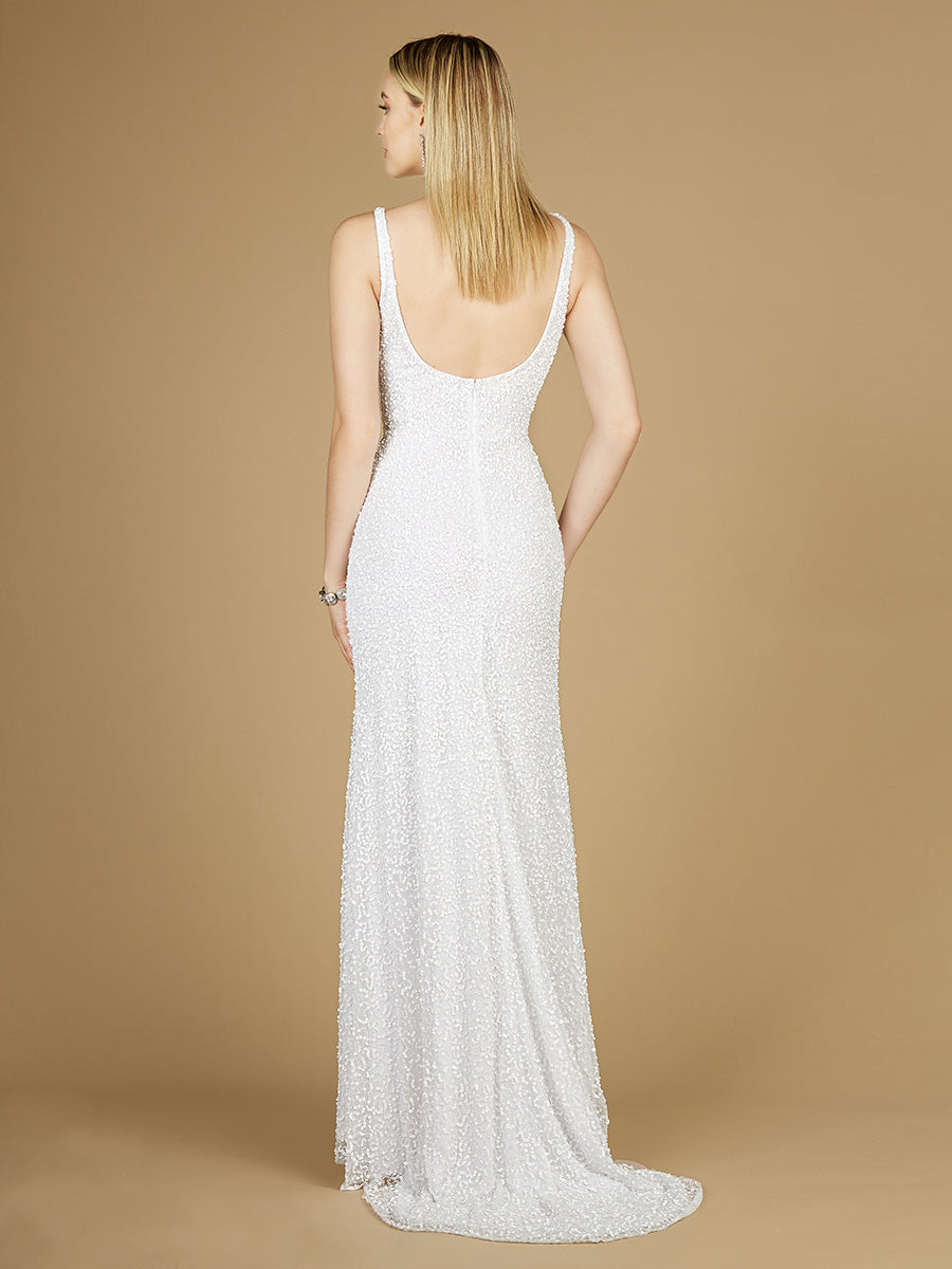 Bridal Beaded Gown with Slit 51123