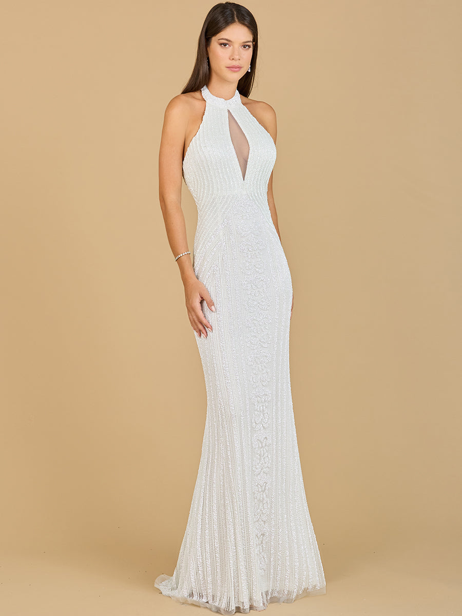 Halter Neck Dress with Keyhole 51133