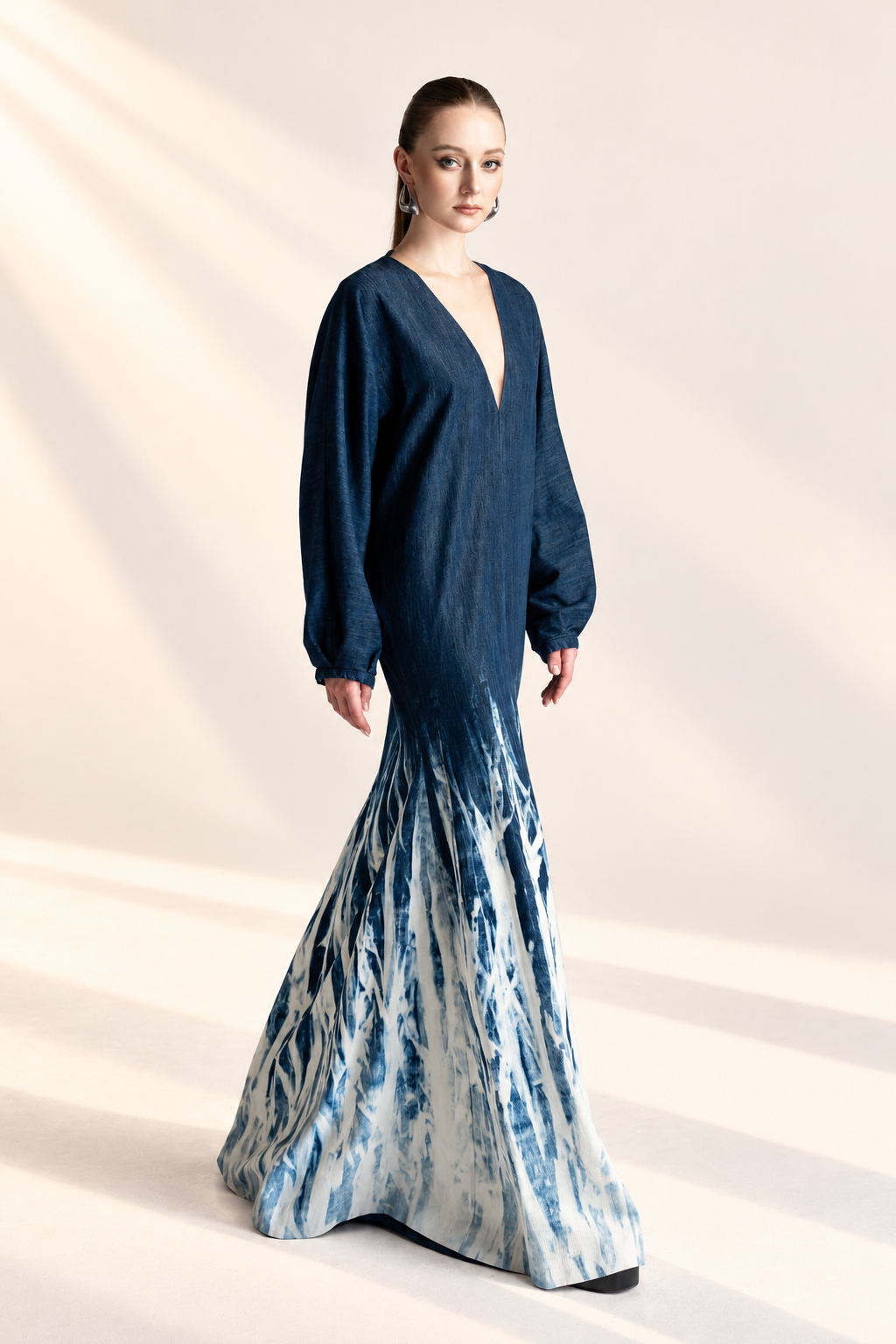 Bleached Denim Mermaid Dress