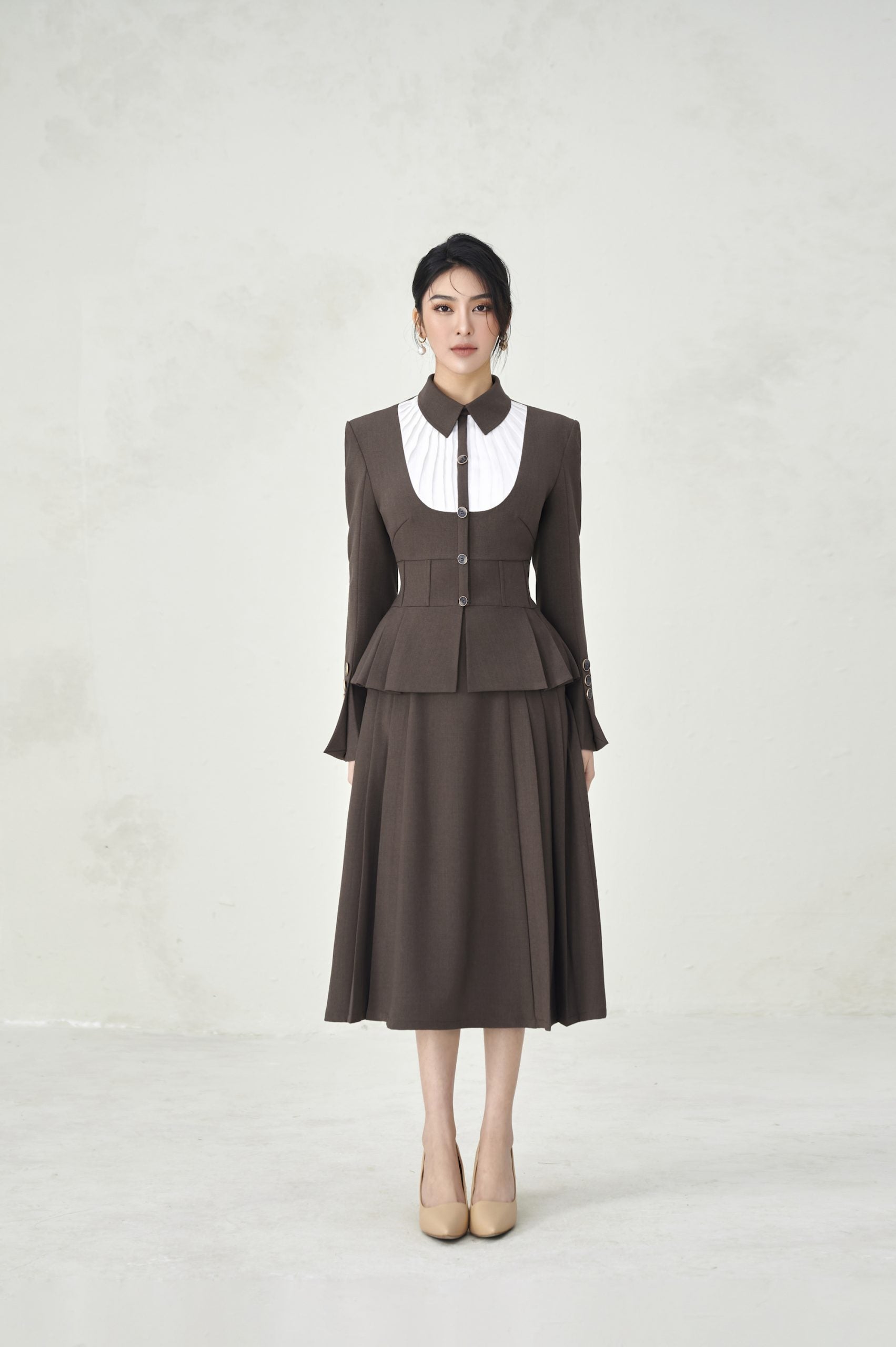 Sarah Jacket Riley Pleated Skirt