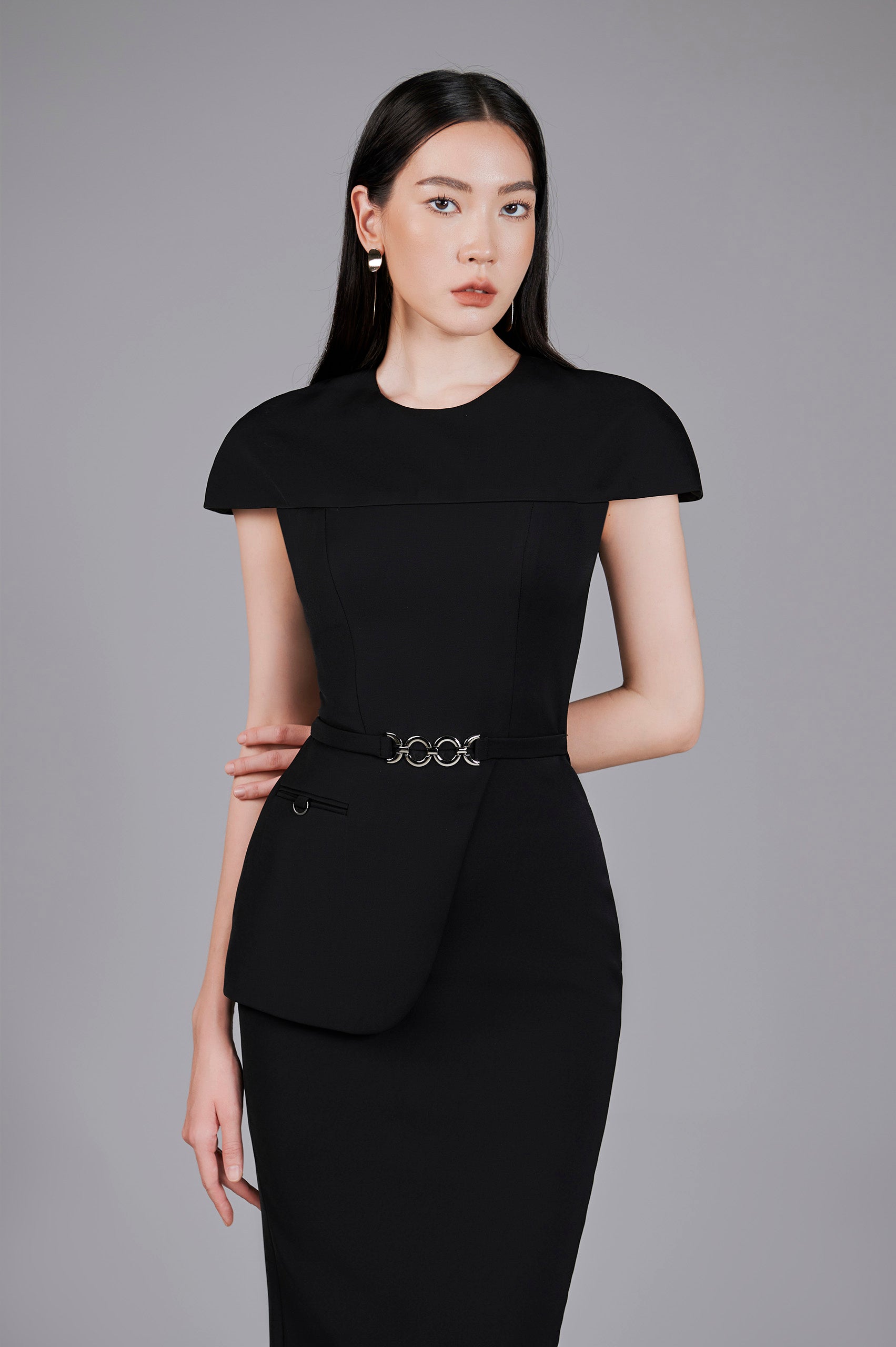 Mara Peplum Pencil Dress