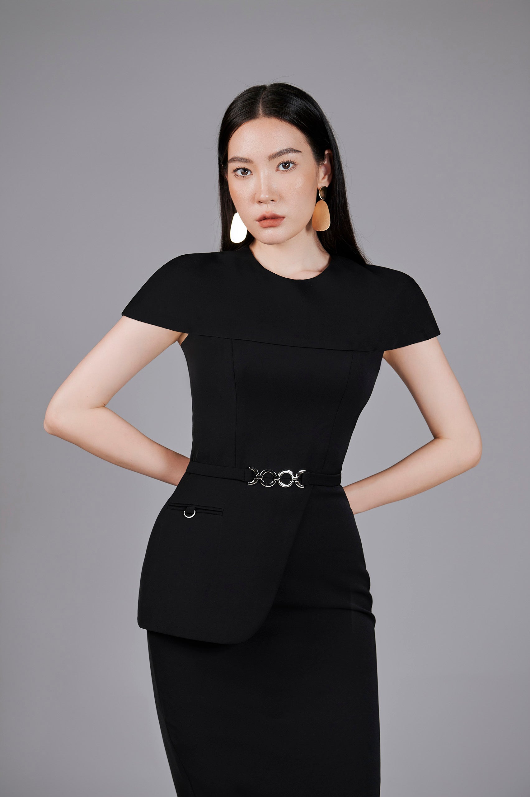 Mara Peplum Pencil Dress