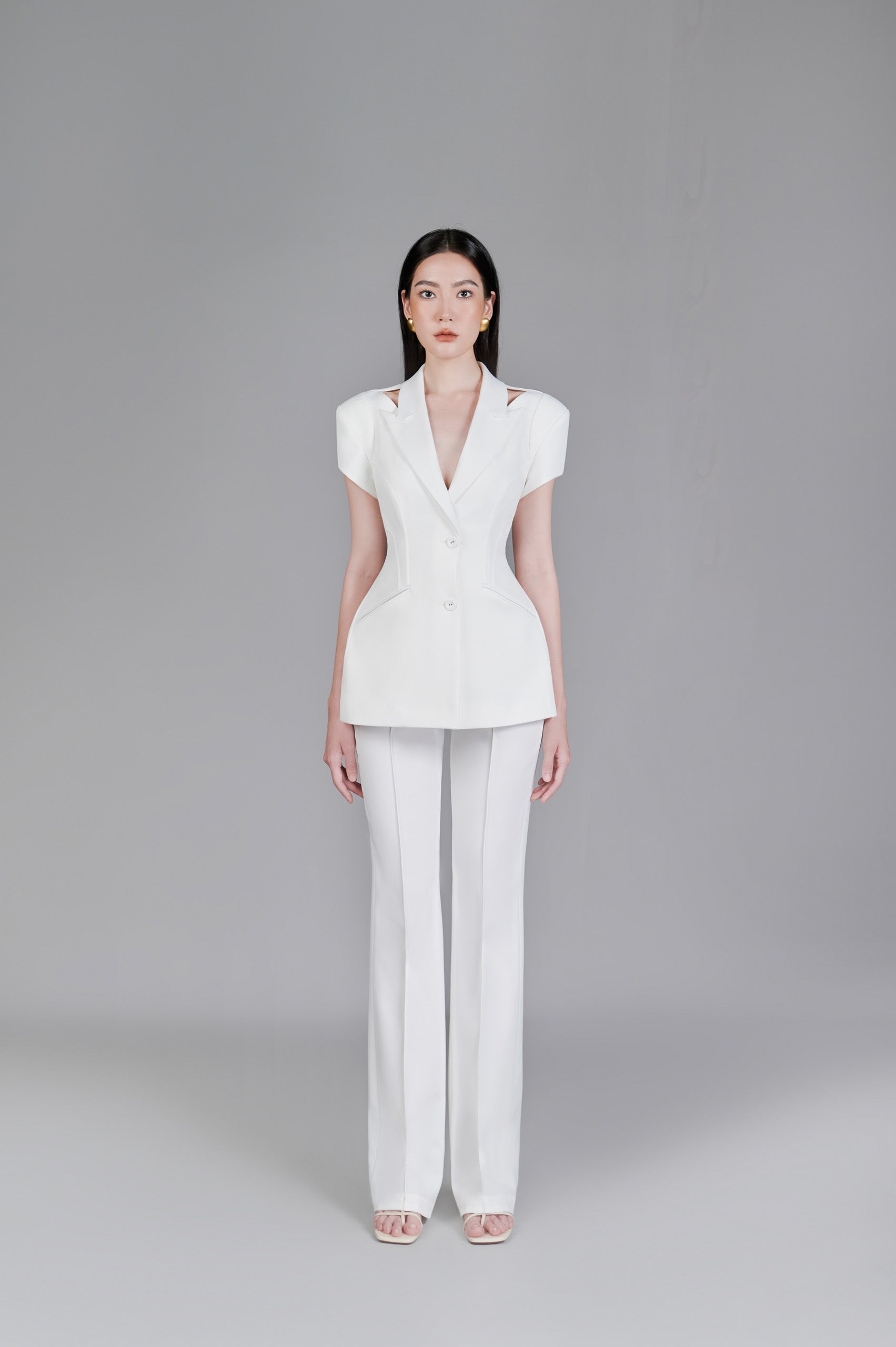 Chloe White Wide Leg Pants